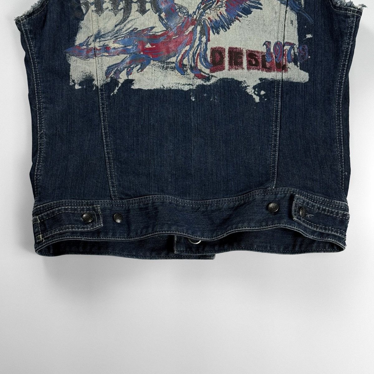 Diesel Diesel ‘Vandals of Style’ Denim Vest Vintage Size M / US 6-8 / IT 42-44 - 4 Thumbnail