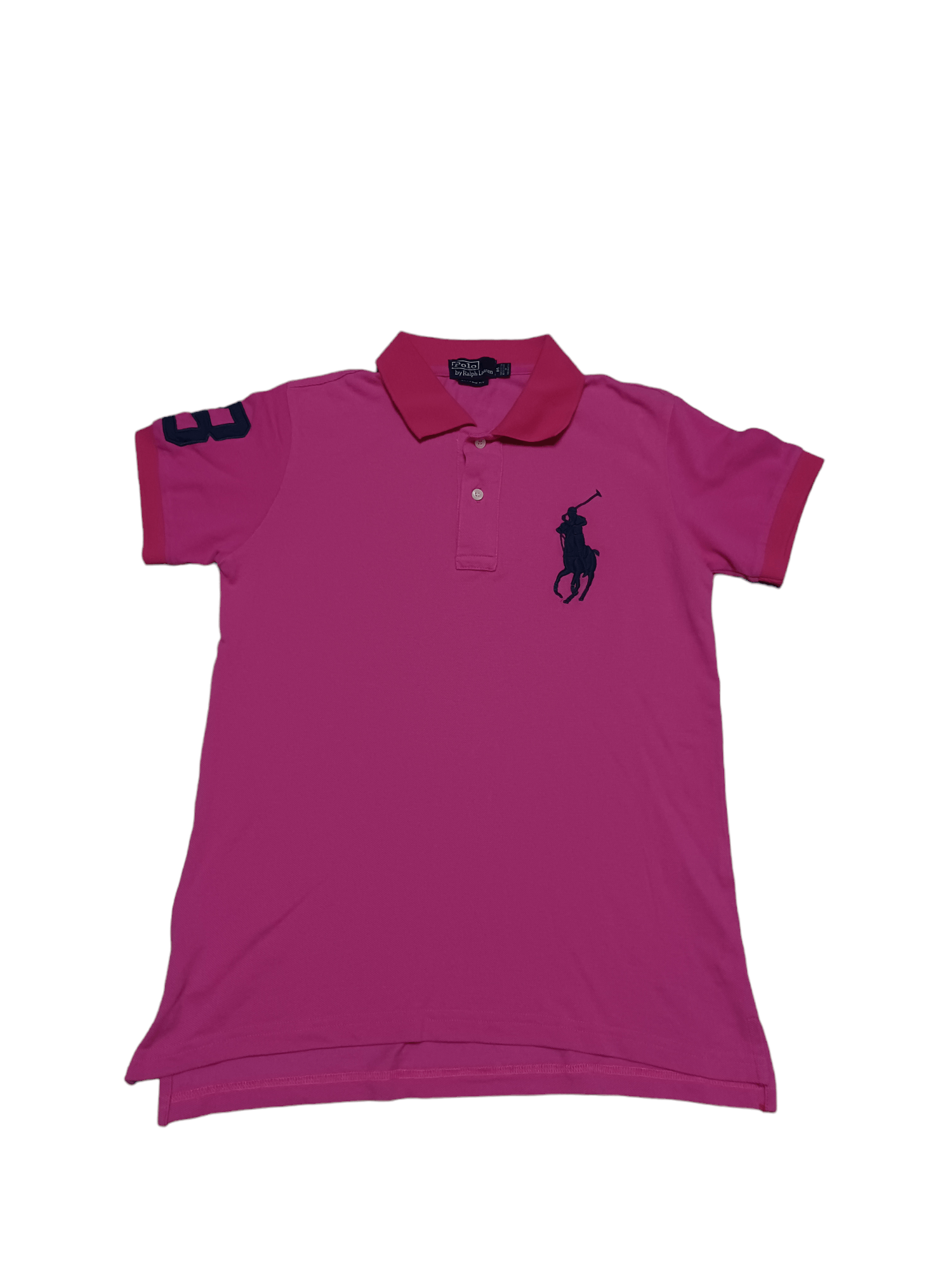 Pre-owned 1990x Clothing X Polo Ralph Lauren Fantastic Pink Vintage Prl 90's Polo Shirt Embroidered Logo (size Medium)