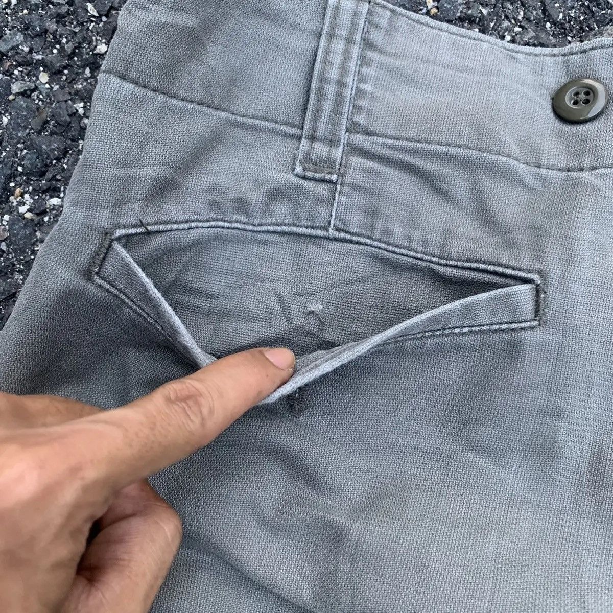 Japanese Brand Back Number Utility Faded Tactical Heavy Cotton Cargo Pants Size US 32 / EU 48 - 13 Thumbnail