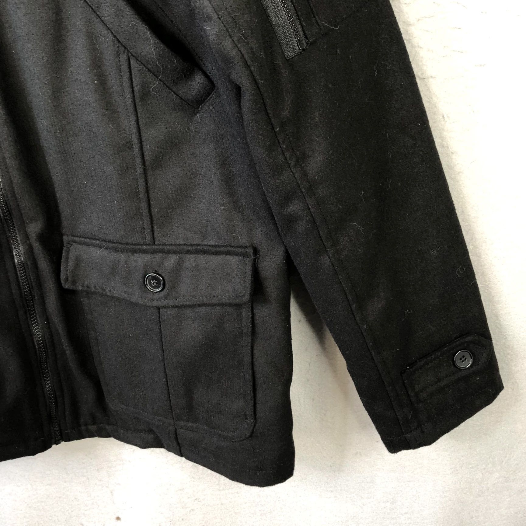 Vintage Rock & Republic Jacket Mens XL Black Hooded Full Zip Camo Lined military utility Size US XL / EU 56 / 4 - 7 Thumbnail