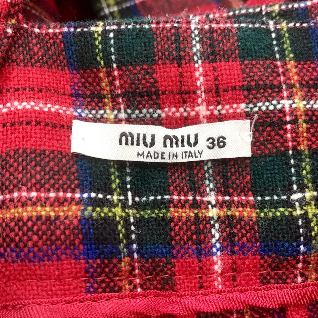 Miu Miu MiuMiu Red Check Strap Jumper Dress Size XS / US 0-2 / IT 36-38 - 5 Thumbnail