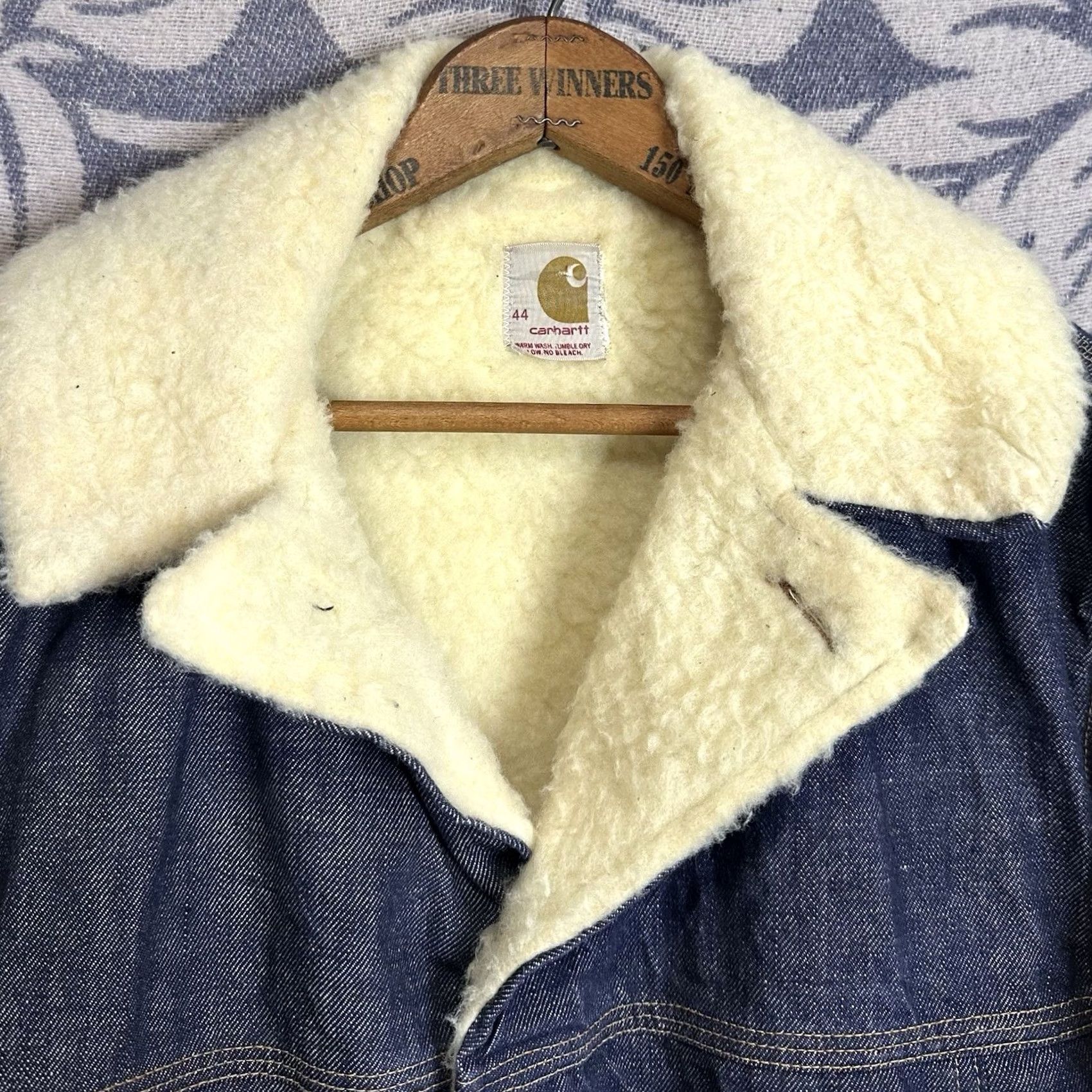 Carhartt VINTAGE Carhartt Denim Sherpa Lined Jacket 44 Mens USA Made 70s Size US S / EU 44-46 / 1 - 2 Thumbnail