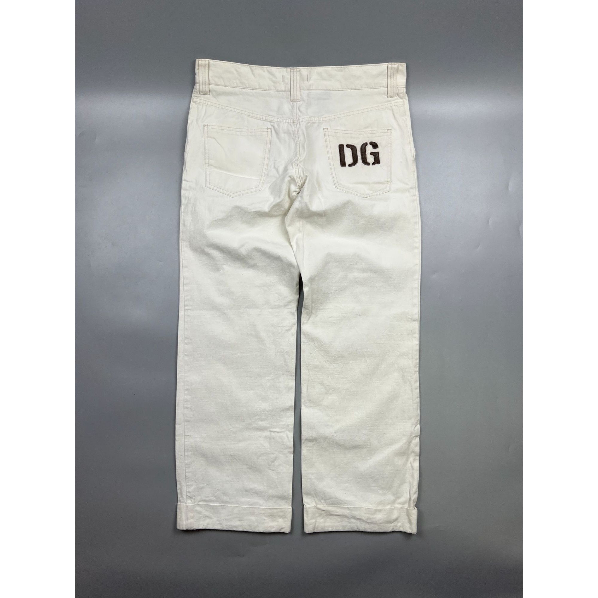 Dolce & Gabbana Dolce & Gabbana Big Logo White Denim Jeans Pants (Y0974) Size US 36 / EU 52 - 15 Thumbnail