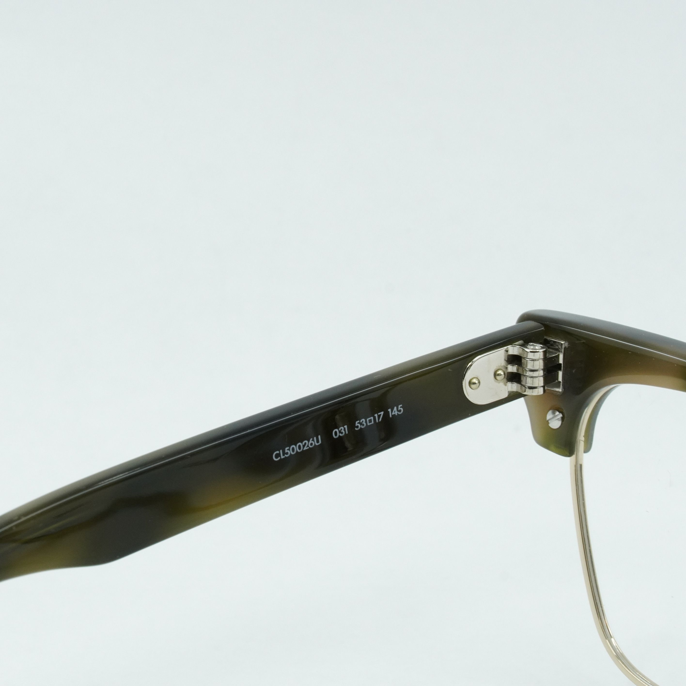 Celine Celine CL50026U 031 Eyeglasses Khaki Havana 53mm Browline Size ONE SIZE - 8 Thumbnail