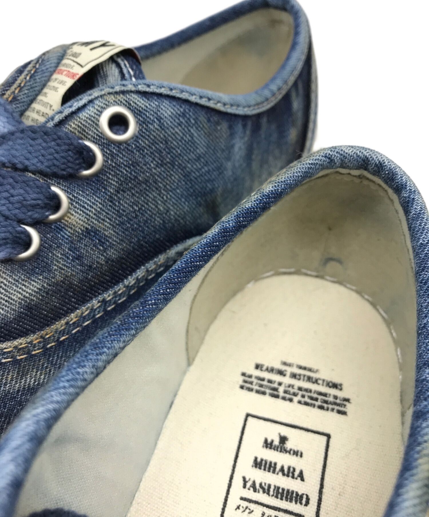 Maison MIHARA YASUHIRO Maison MIHARA YASUHIRO BAKER Washed Denim Low-Top Sneakers Size US 7 / EU 40 - 5 Thumbnail