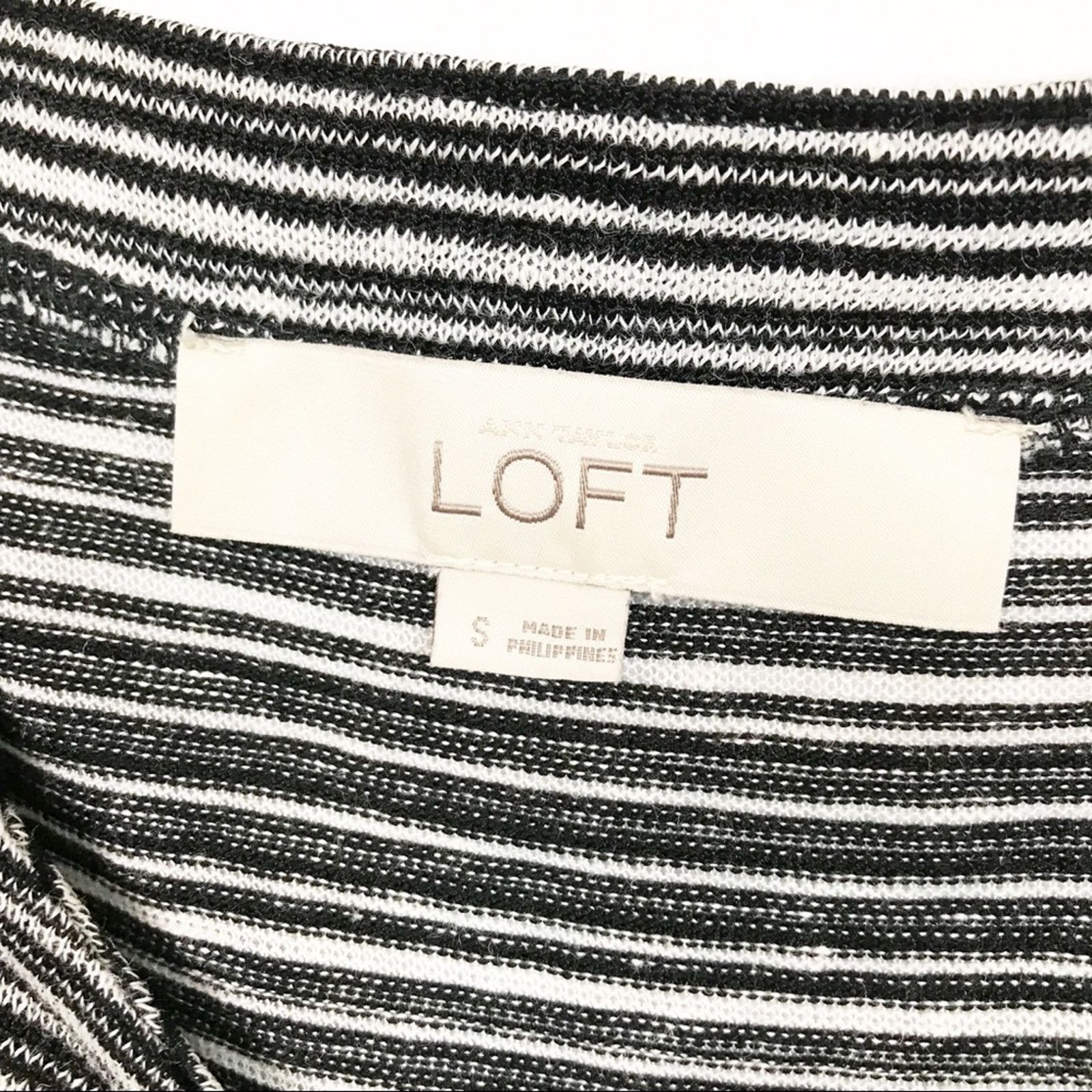 Loft Loft Striped Sleeveless Belted Dress Sz S Size S / US 4 / IT 40 - 4 Thumbnail