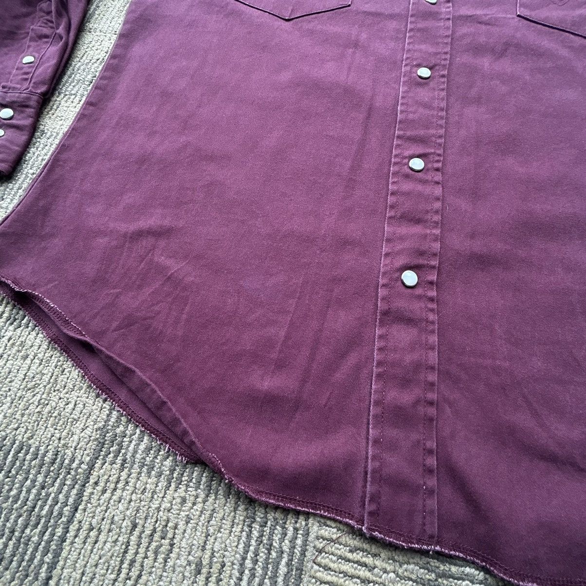Wrangler Vintage Wrangler Brushpopper Pearl Snap Western Shirt Maroon Size US XL / EU 56 / 4 - 6 Thumbnail