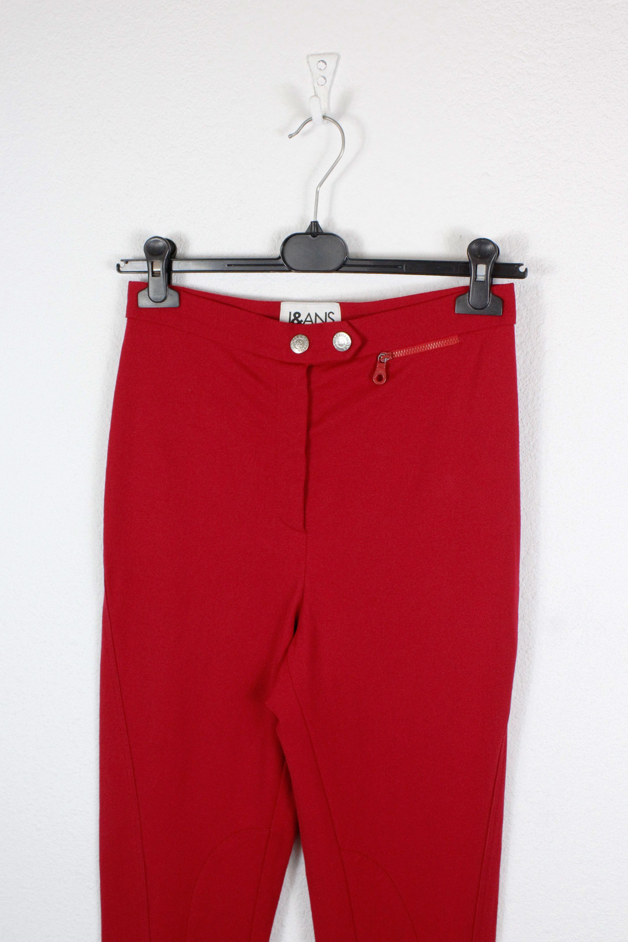 Dolce & Gabbana × Vintage Womens Vintage Dolce & Gabbana Red Moto Biker Leggings Pants Size 28" / US 6 / IT 42 - 2 Thumbnail