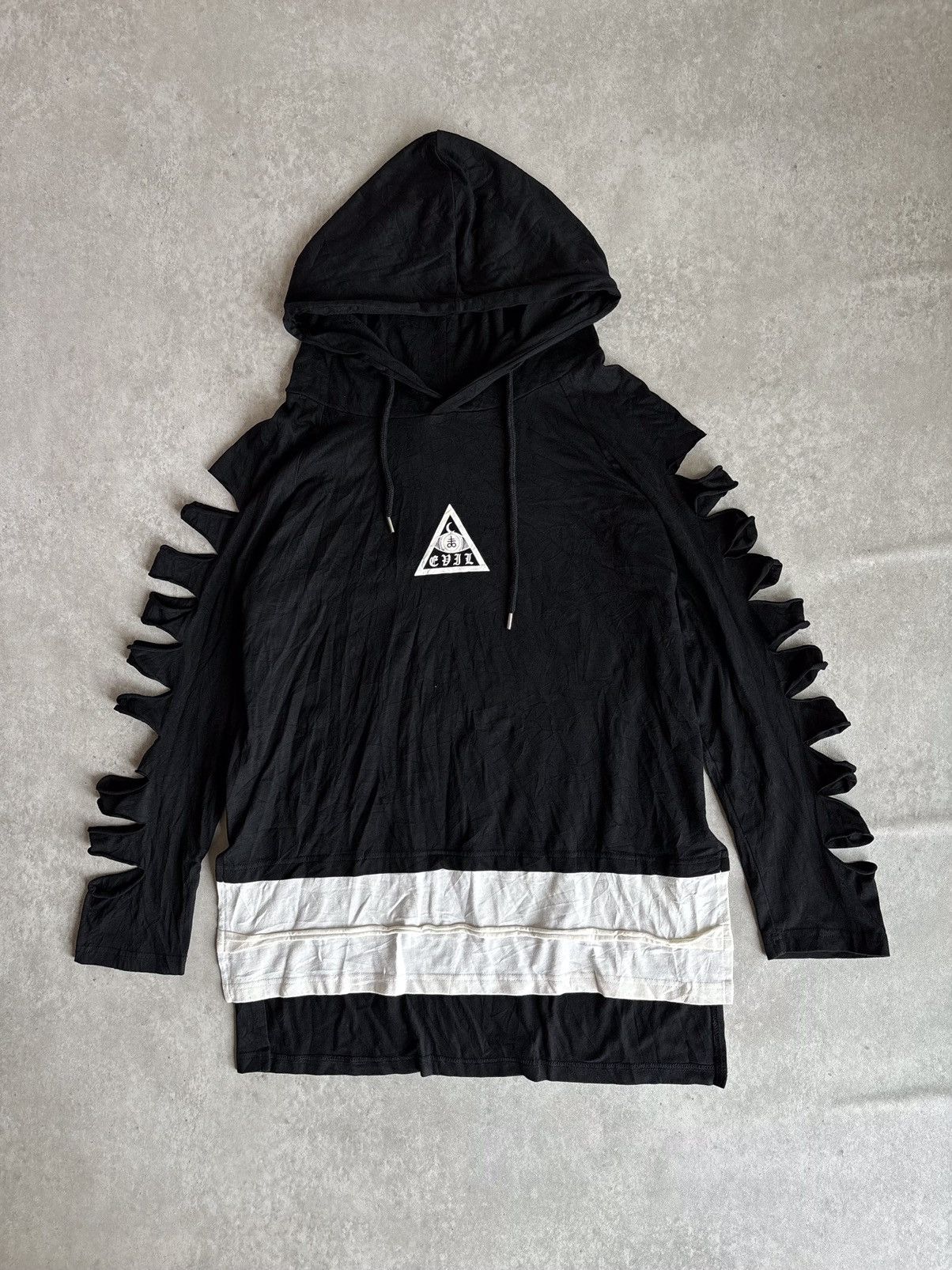Hysteric Glamour × If Six Was Nine × Junya Watanabe RARE KryClothing Gothic Double Style Layer Longsleeve Hoodie Size US L / EU 52-54 / 3 - 1 Thumbnail