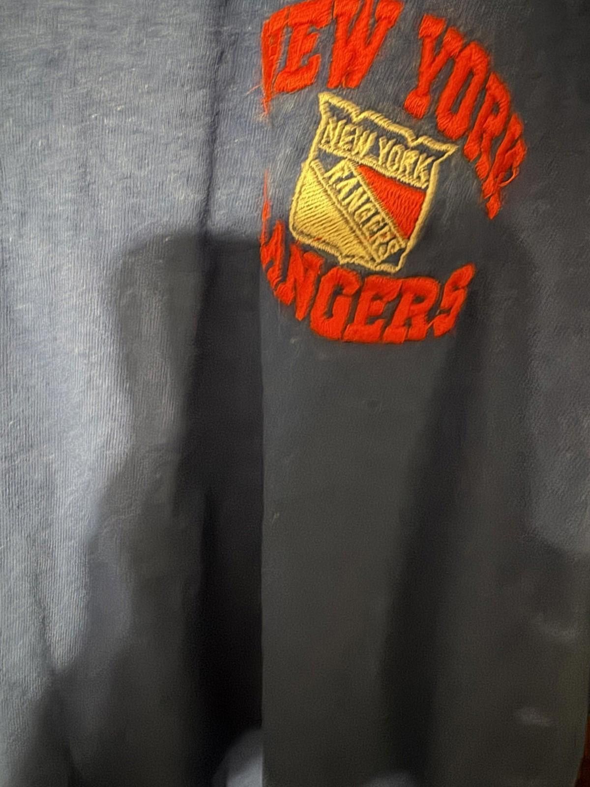 The Unbranded Brand New York Rangers Stitched S/S Henley Blue Men's Size L Size ONE SIZE - 5 Thumbnail