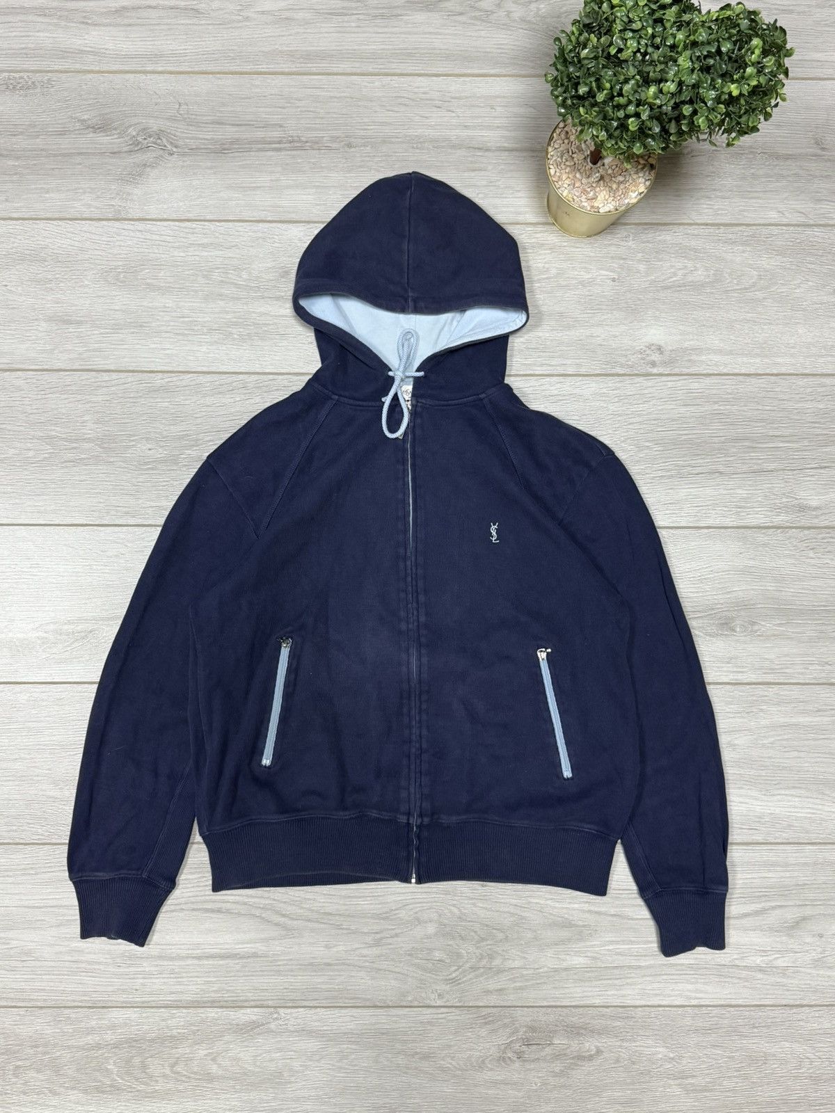 Yves Saint Laurent Yves Saint Laurent YSL zip hoodie vintage sweater Size US L / EU 52-54 / 3 - 1 Thumbnail