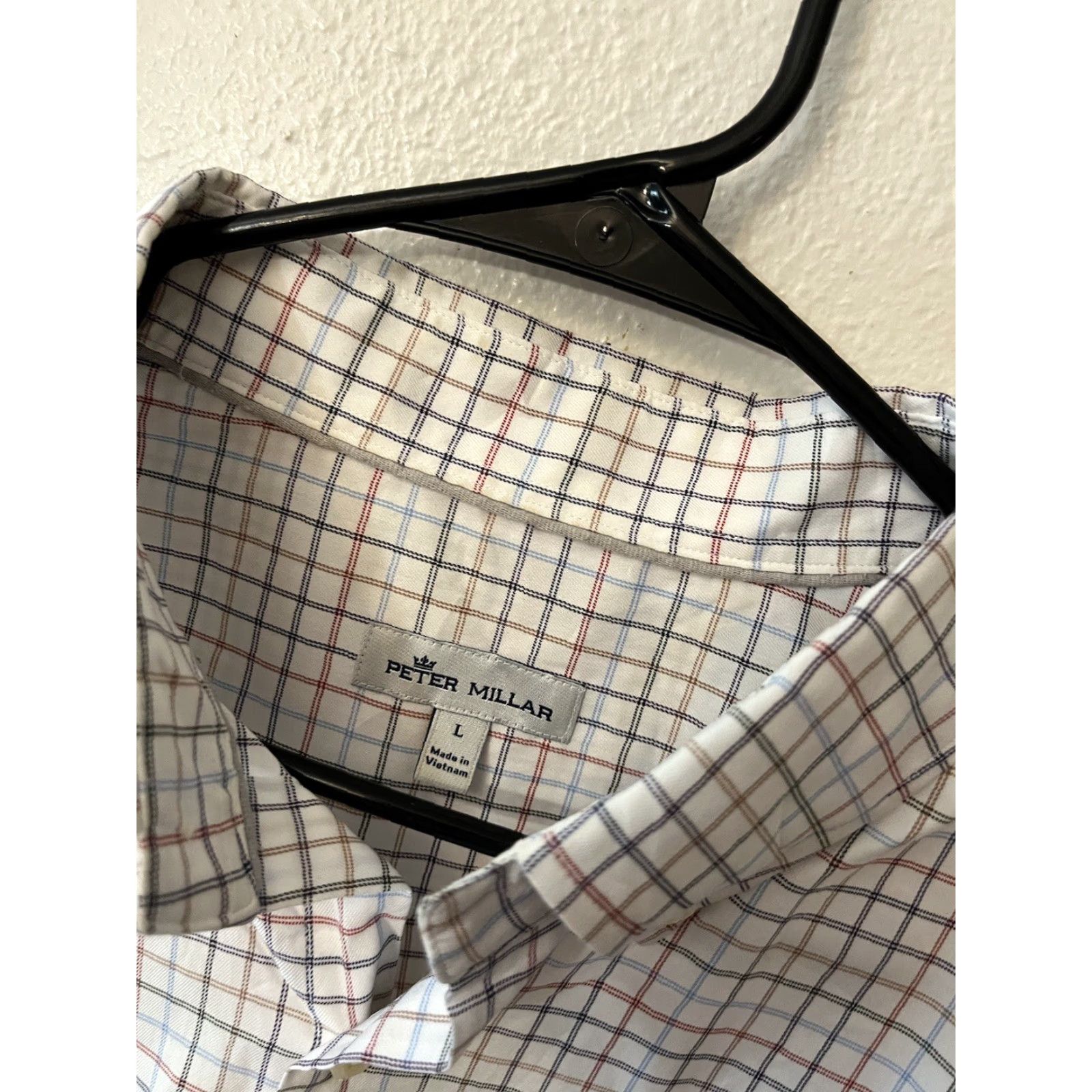 Peter Millar Peter Millar Shirt Mens L Multicolor Plaid Long Sleeve Button-Down Collared, Regular, Down Fabric, Classic Fit, All Seasons, Easy Care Size US L / EU 52-54 / 3 - 2 Thumbnail