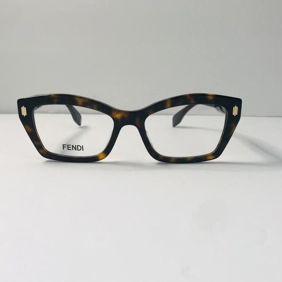 Fendi New- 💯 - Authentic FENDI FE50038I 052 Brown Havana eyeglass Size ONE SIZE - 8 Thumbnail