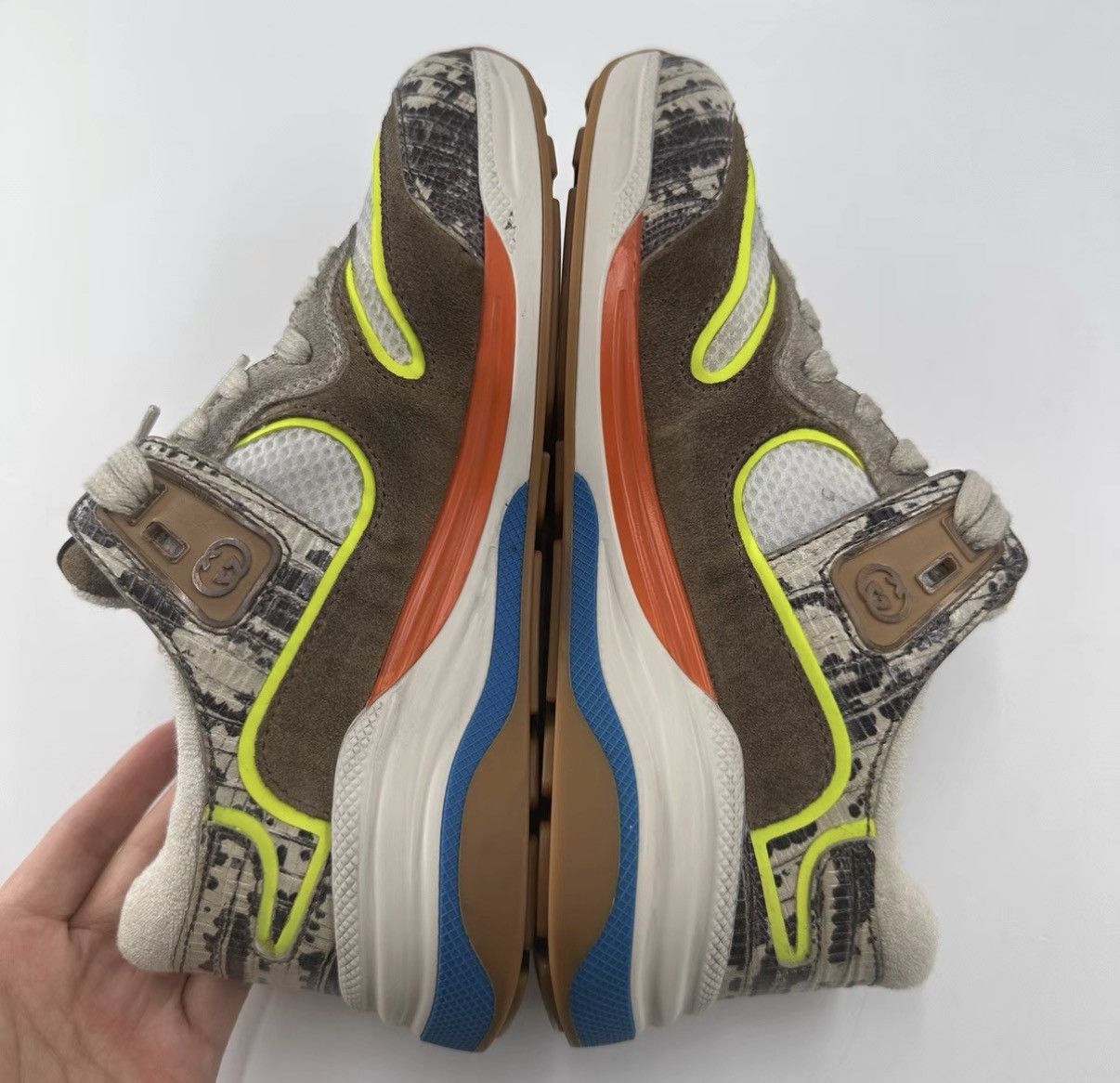 Gucci Gucci Lizard Textured Distressed Sneakers K12 Size US 5.5 / IT 35.5 - 7 Thumbnail