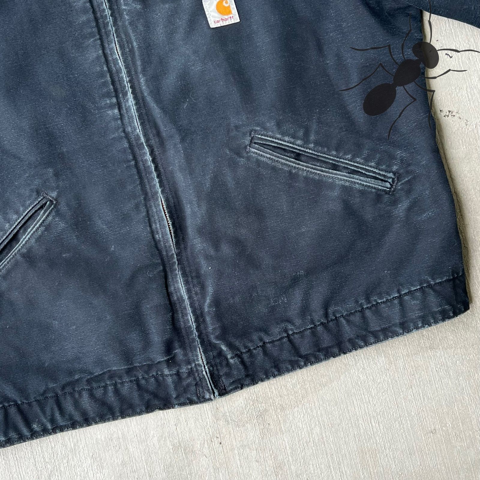 Carhartt × Vintage Carhartt J01 BLK faded black detroit work wear jacket Size US L / EU 52-54 / 3 - 12 Thumbnail