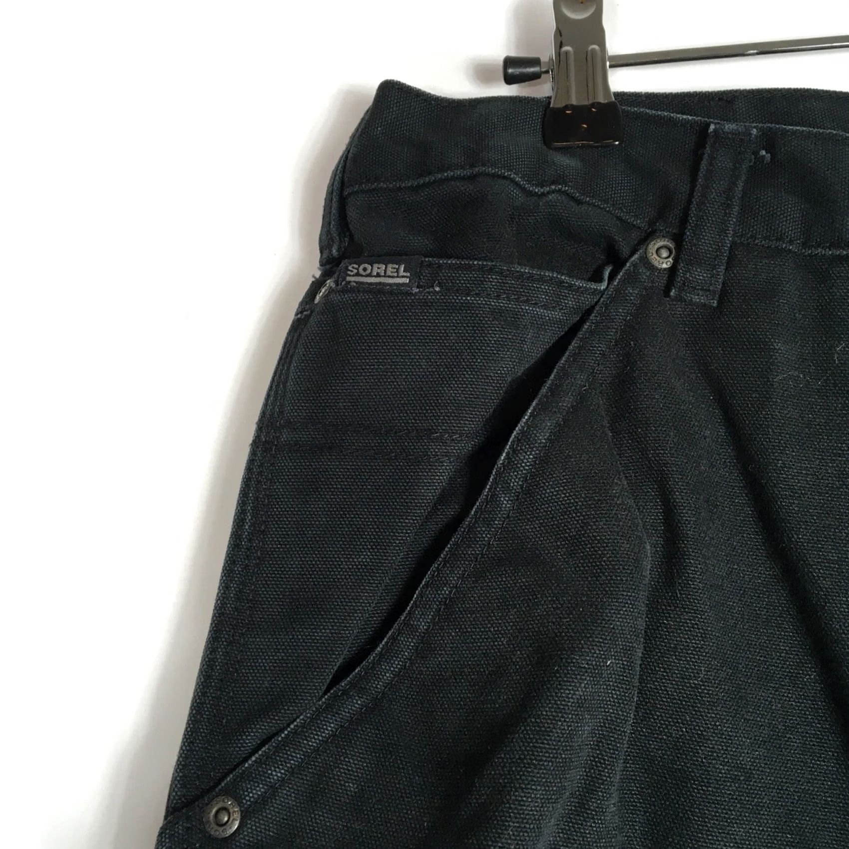 SOREL Sorel Men's Utility Pants Black 40x34 Denim Cargo Wide-Leg Work Pants Casual, Workwear Mens Pants Size US 40 / EU 56 - 3 Thumbnail