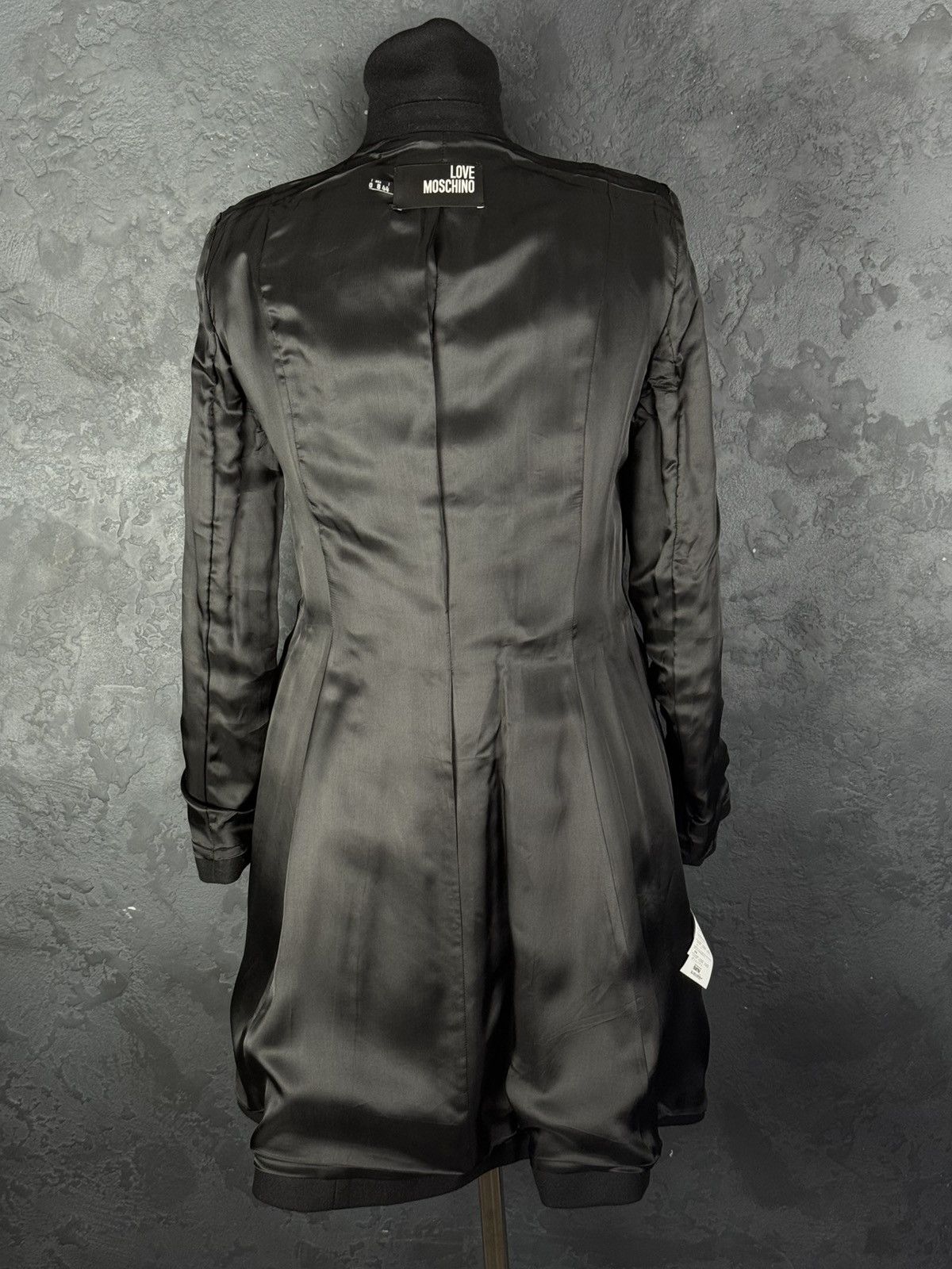 Love Moschino Love Moschino Black Wool Jackets & Women's Coat Size M / US 6-8 / IT 42-44 - 13 Thumbnail