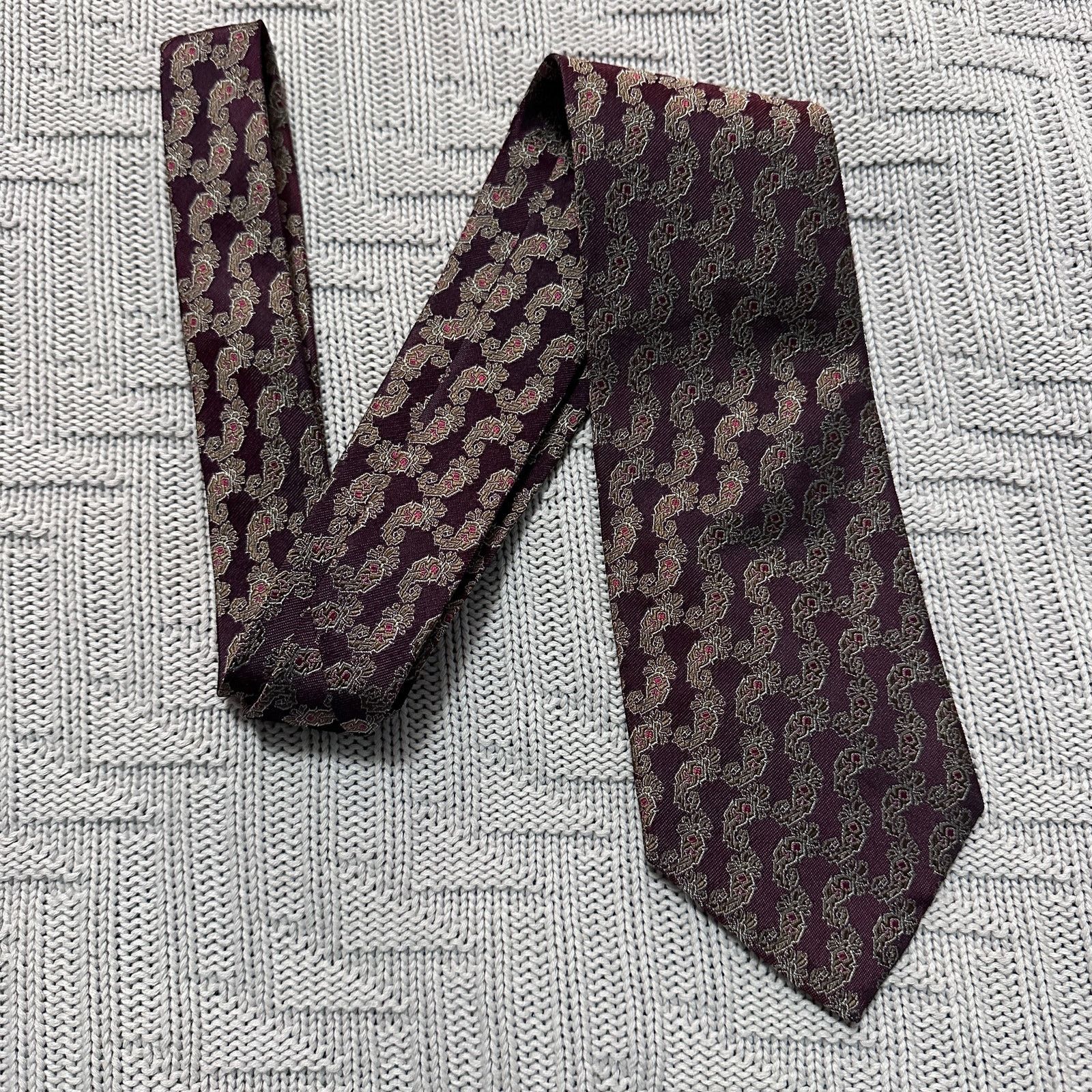 Alexander Julian Alexander Julian maroon paisley silk tie Size ONE SIZE - 1 Thumbnail