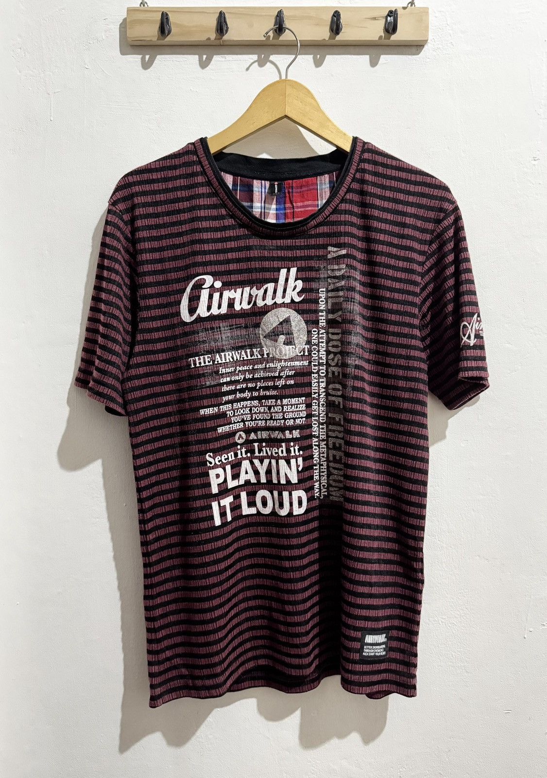 Hysteric Glamour × If Six Was Nine × Japanese Brand Air walk ifsixwasnine y2k stripe tshirt Size US L / EU 52-54 / 3 - 1 Thumbnail
