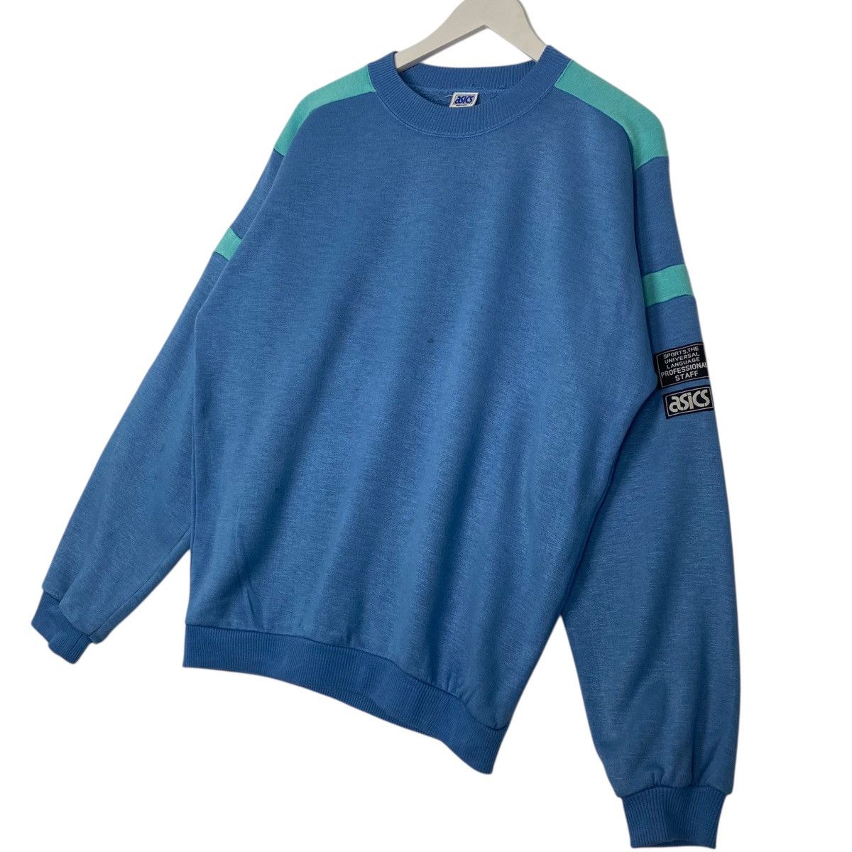 Other Vintage 90s Acisc Sweatshirt Crewneck Blue Made In Japan Size US M / EU 48-50 / 2 - 2 Thumbnail