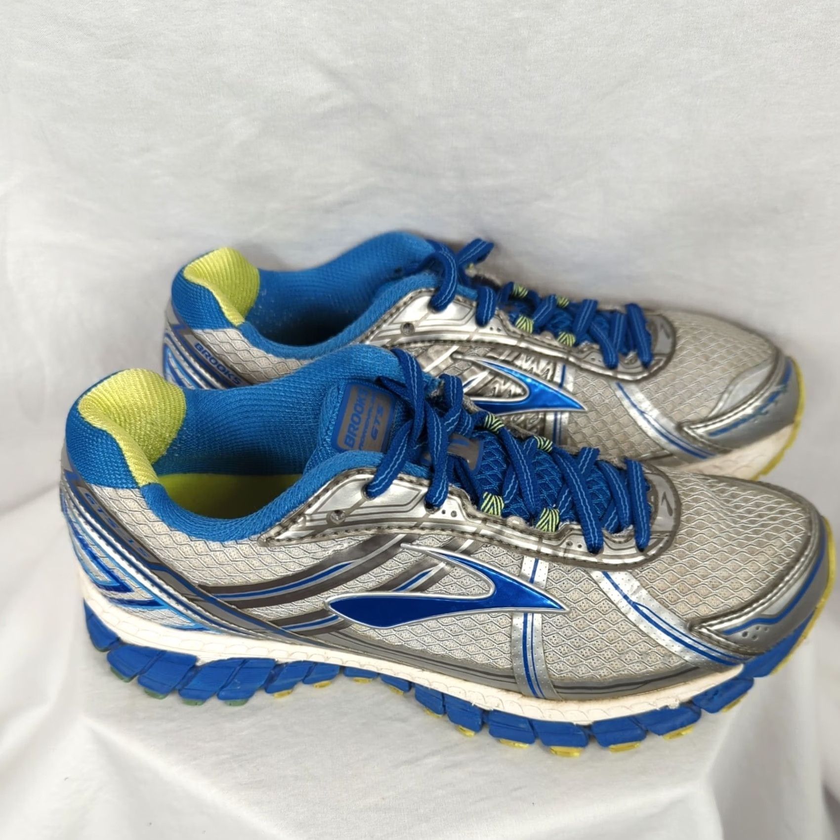 Brooks Brooks Adrenaline GTS 15 Womens Running Shoes Blue Silver Size 8 Shoes Sneaker B Low Top Mesh Athletic Men’s/Women’s (adjust to Women) Size US 6 / IT 36 - 2 Thumbnail