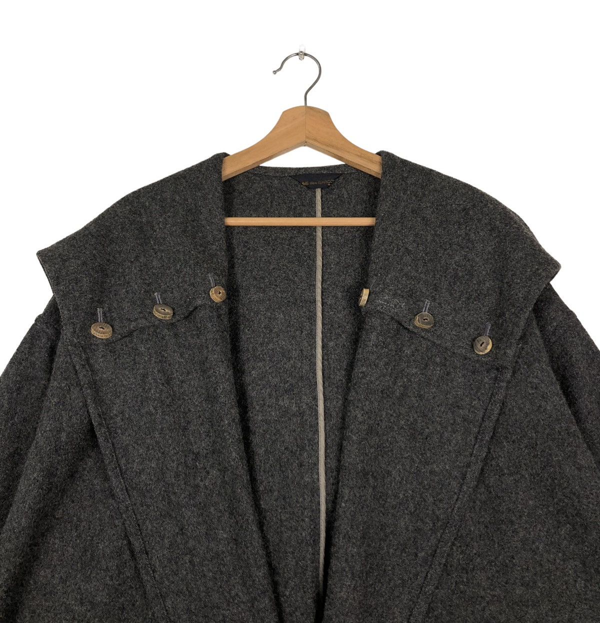 Comme des Garcons 🔥VINTAGE 80’s COMME DES GARCONS WOOL DOUBLE BREAST HOODIE Size US L / EU 52-54 / 3 - 4 Thumbnail