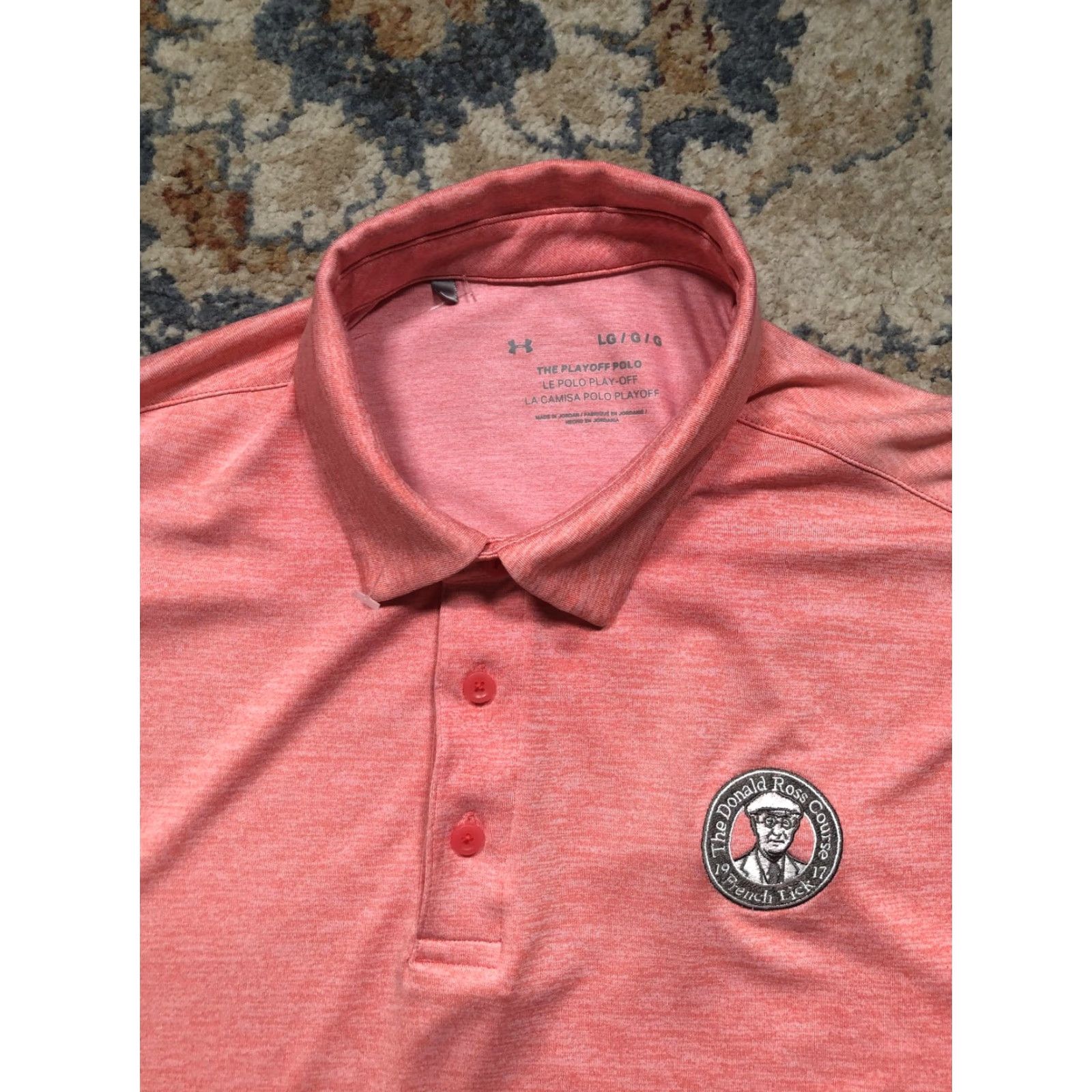 Under Armour Under Armour Playoff Polo Shirt Mens Large Pink Golf Short Sleeve Jersey Polo Size US L / EU 52-54 / 3 - 2 Thumbnail