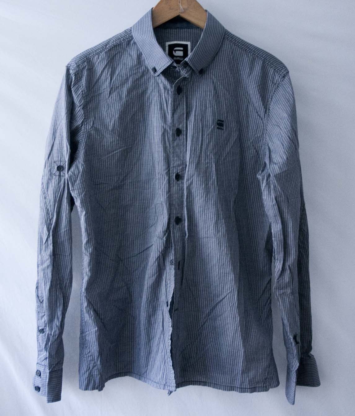 G-Star G Star Raw Correct Roll Up Shirt Size S Blue/Gray Plaid Size US S / EU 44-46 / 1 - 2 Thumbnail