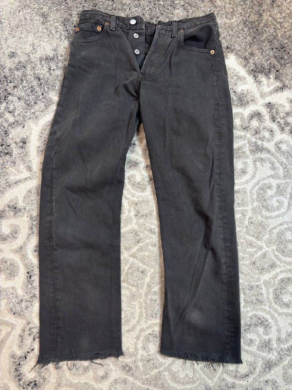 Levi's Vintage Clothing Vintage Levi’s 501 Grey Denim 1998 Made in Hungary W28 L30 Size US 28 / EU 44 - 2 Thumbnail