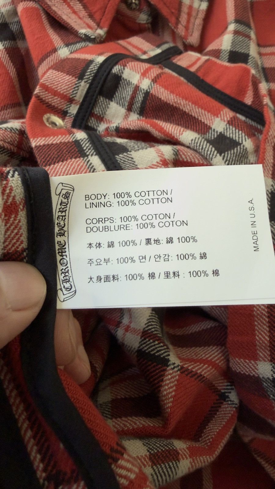 Chrome Hearts RARE! Chrome Hearts Work Dog Scripts Flannel Jacket Size US XS / EU 42 / 0 - 9 Thumbnail