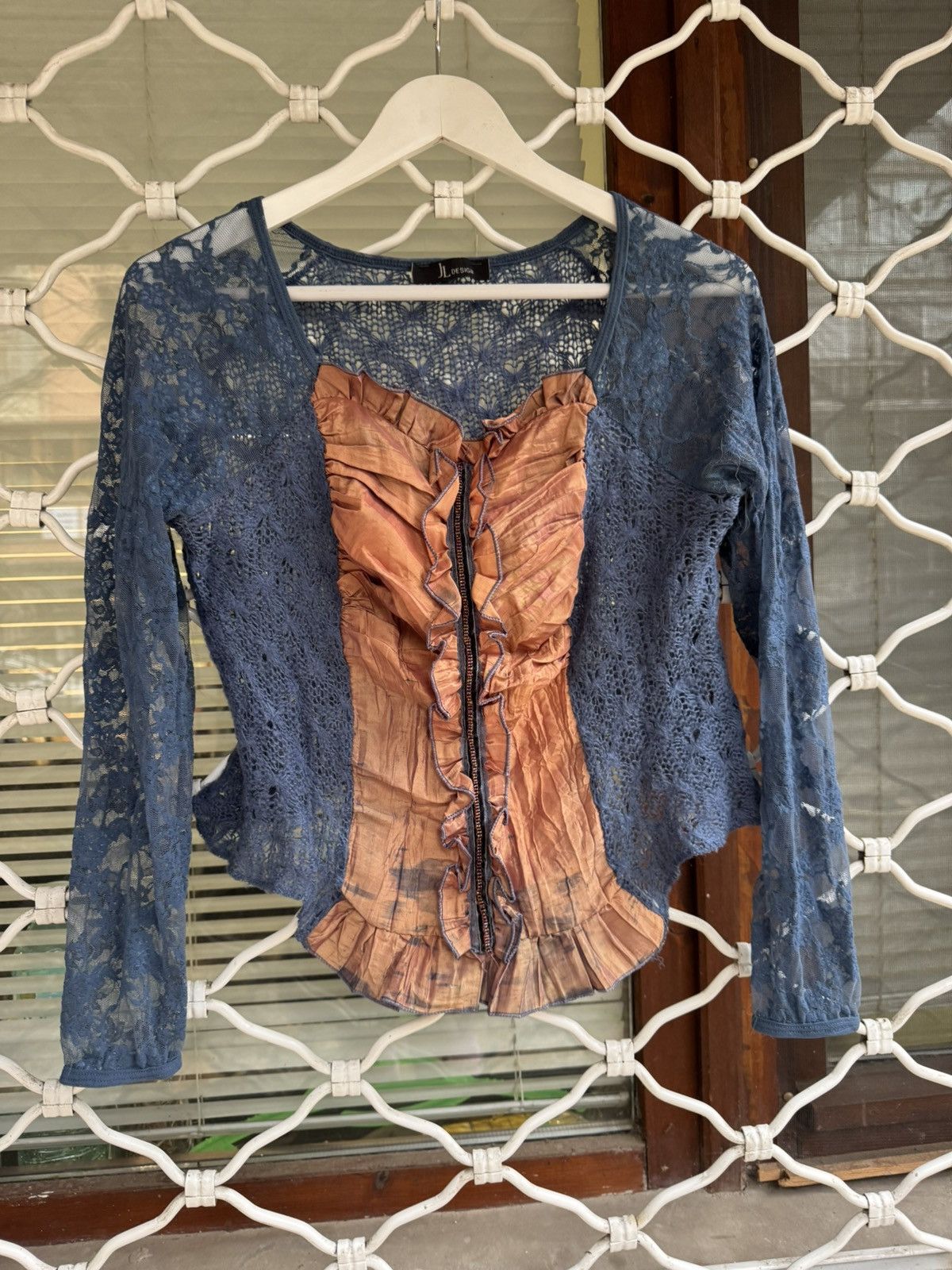 Vintage Y2K Fairy Grunge Lace Corset Top Front Ruffle JL Design S M Size S / US 4 / IT 40 - 3 Thumbnail