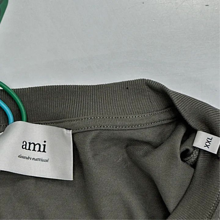 Other AMIPARIS Gray Heart Embroidered Cotton T-Shirt -2507 Size US XXL / EU 58 / 5 - 2 Thumbnail