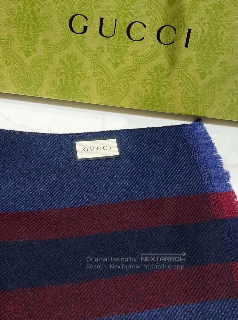 Gucci Gucci Colour-blocked wool scarf Size ONE SIZE - 5 Thumbnail