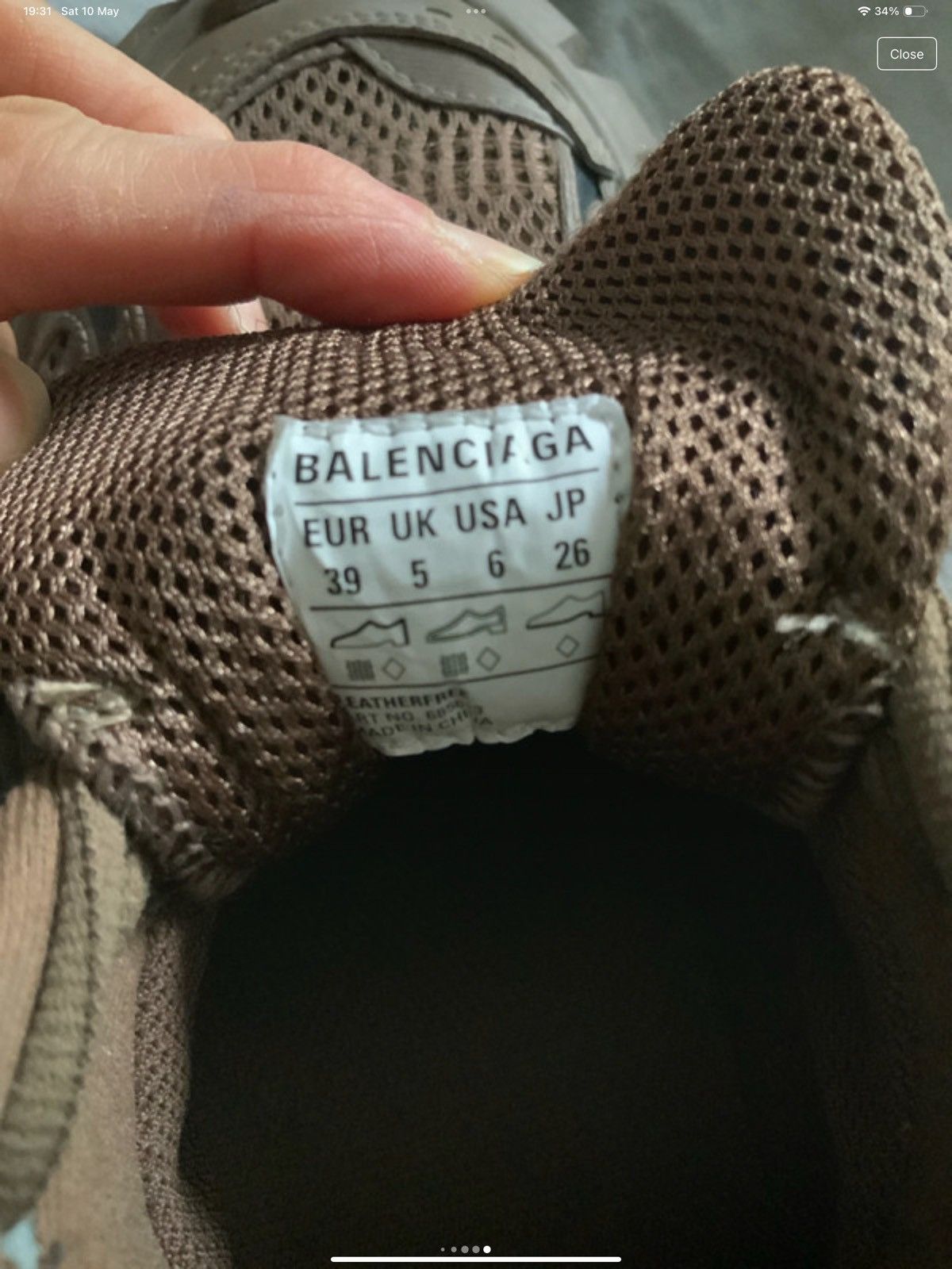 Balenciaga brown bouncer trainers