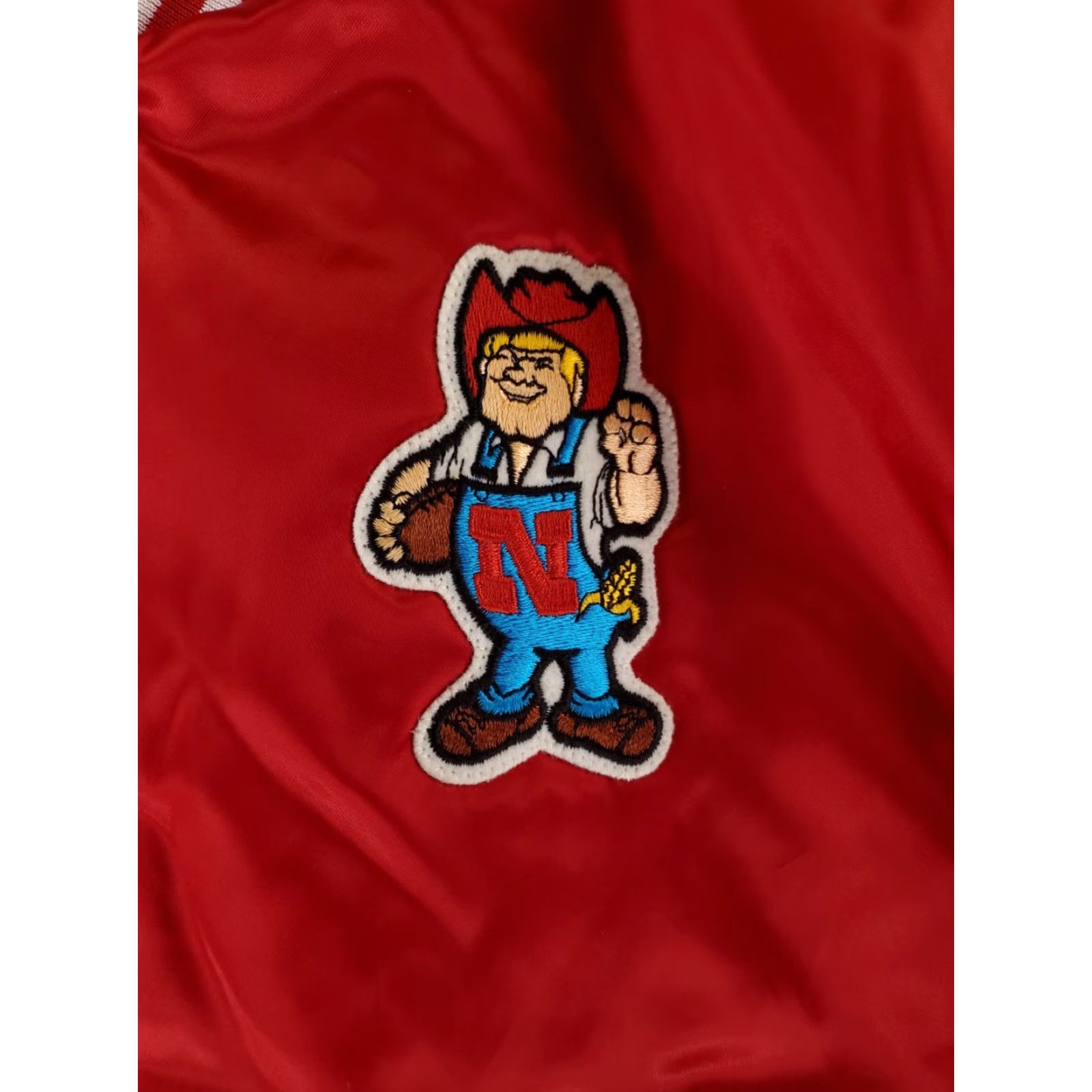 Vintage VINTAGE Swingster Jacket Satin Bomber 80s 90s Red M Mens University Nebraska Red Bomber Jacket Size US M / EU 48-50 / 2 - 3 Thumbnail