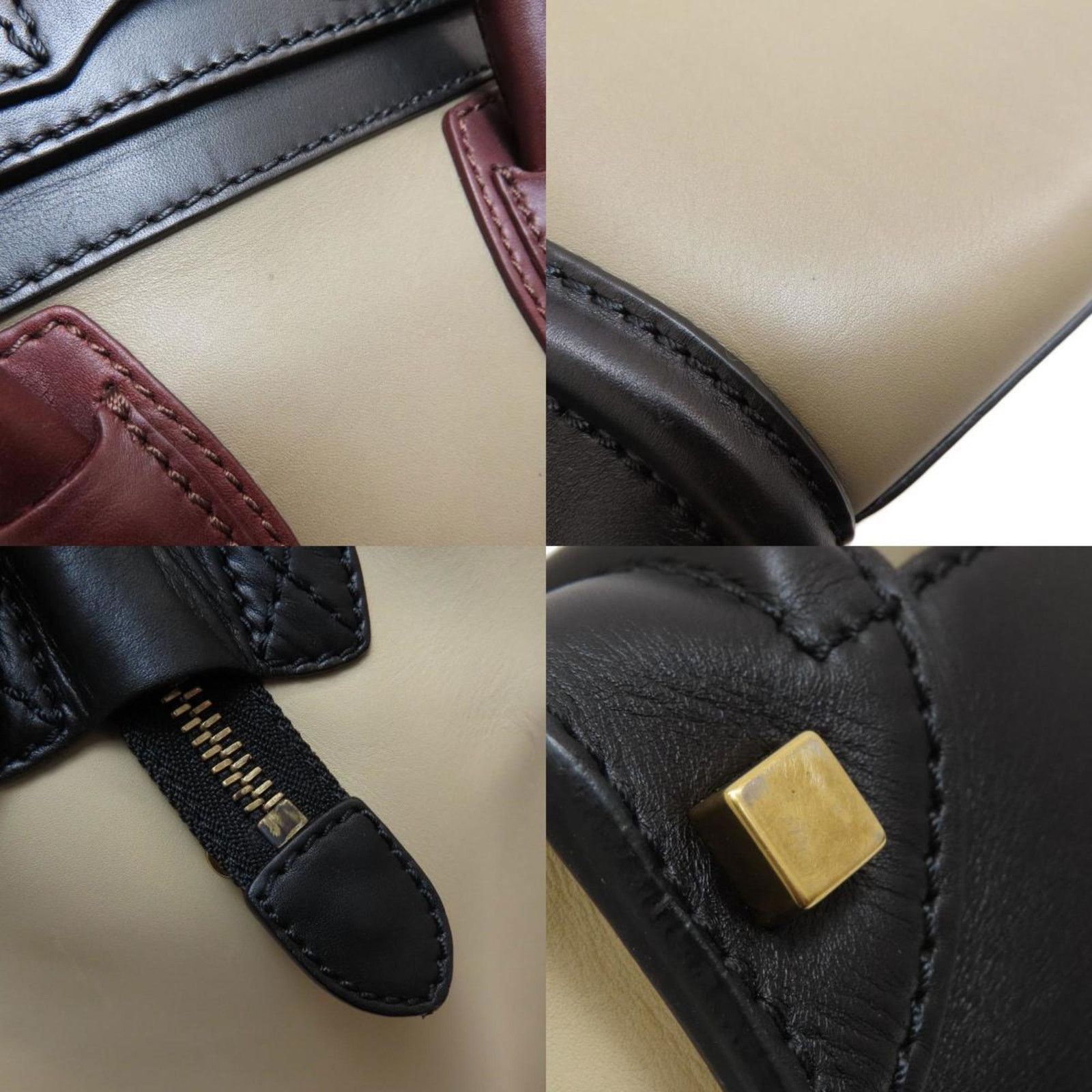 Celine Nano Luggage Tote TriColor handbag