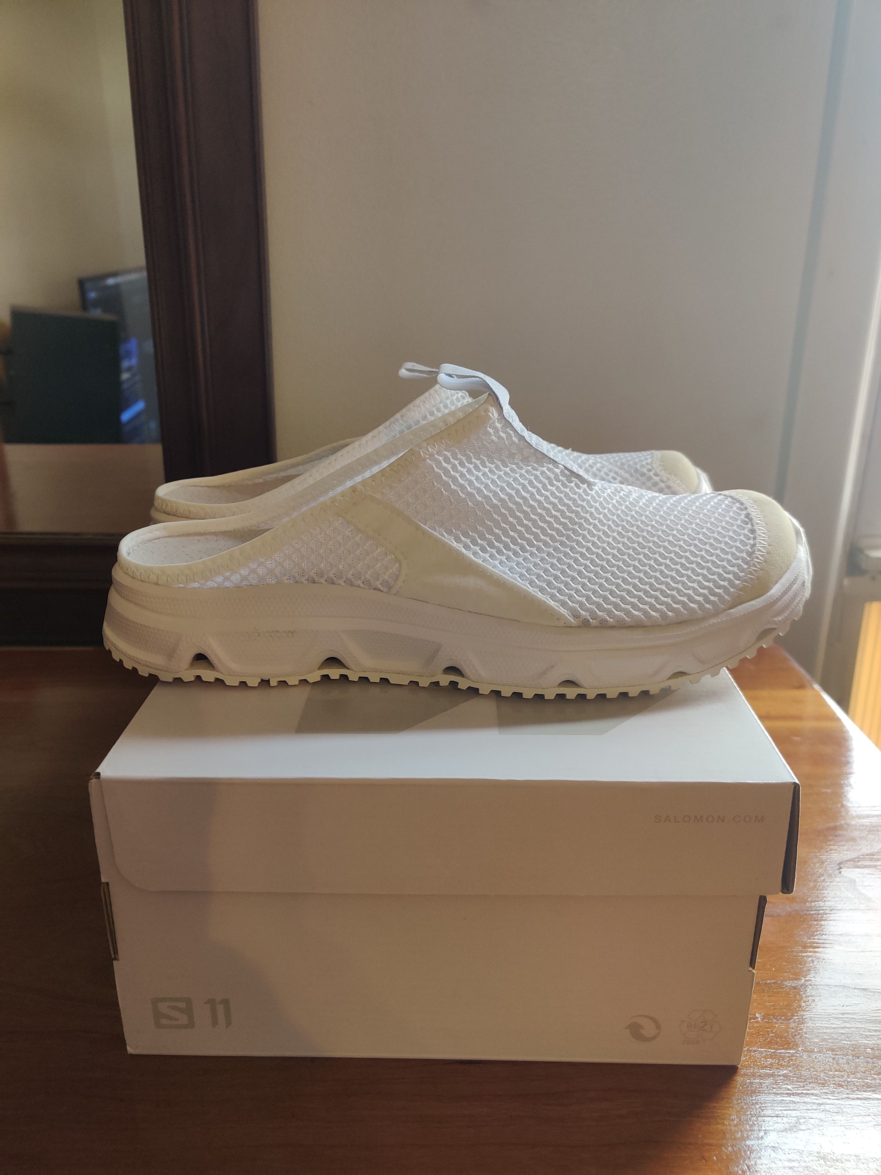image of 11 By Boris Bidjan Saberi x Boris Bidjan Saberi Rx Slide in White, Men's (Size 8)
