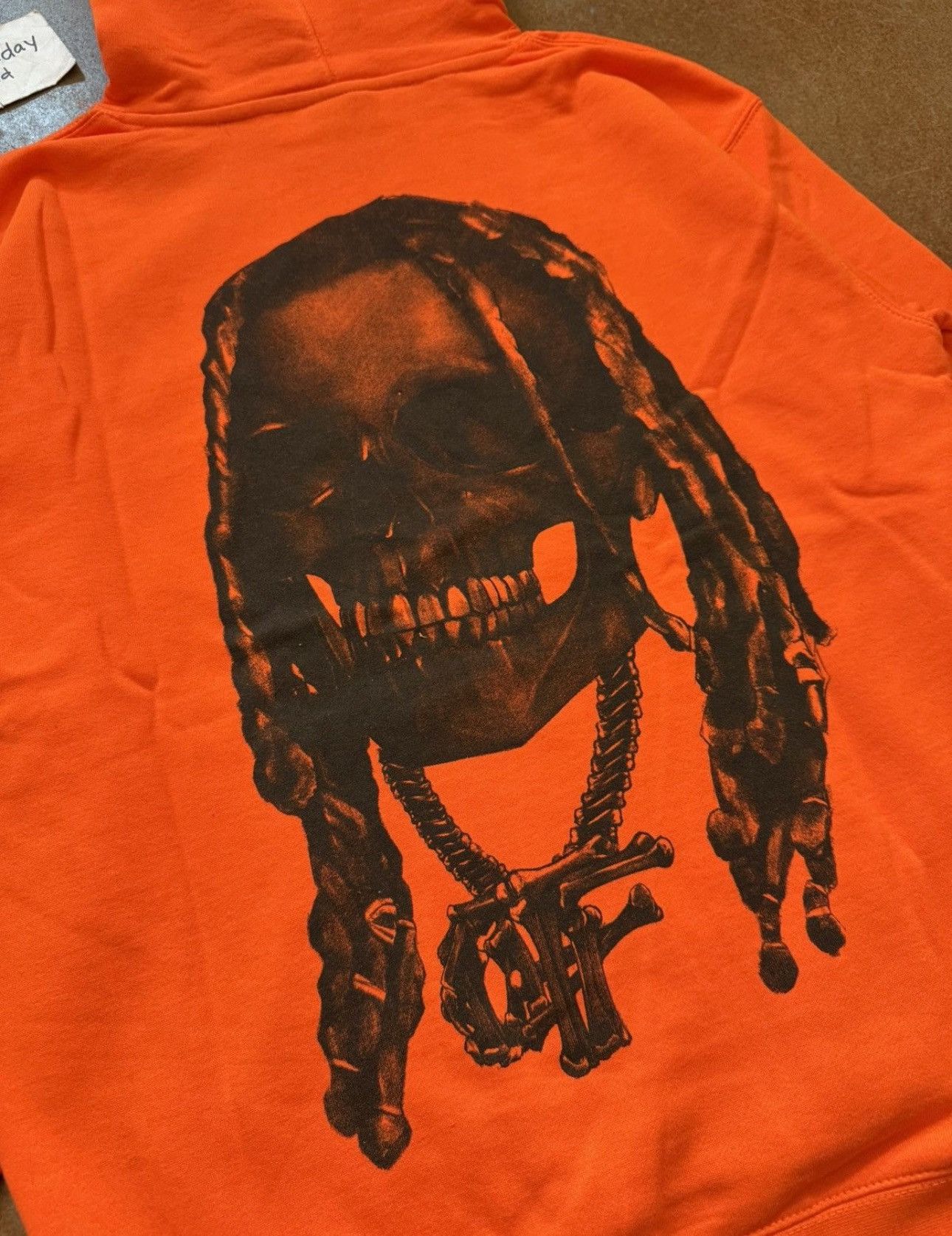 Revenge Revenge x Lil Durk Bones Hoodie Orange XL Size US XL / EU 56 / 4 - 4 Thumbnail