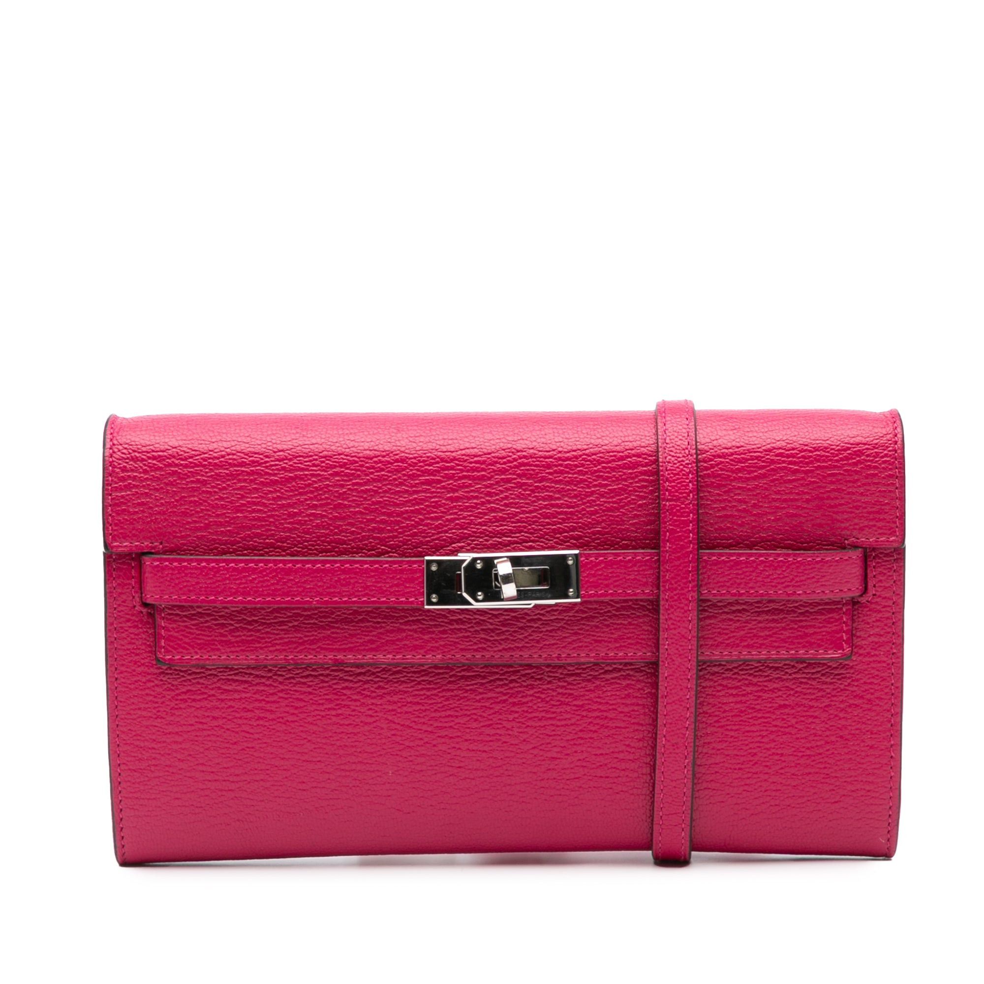 Hermes Hermès Chevre Mysore Kelly To Go Wallet Pink Size ONE SIZE - 1 Thumbnail