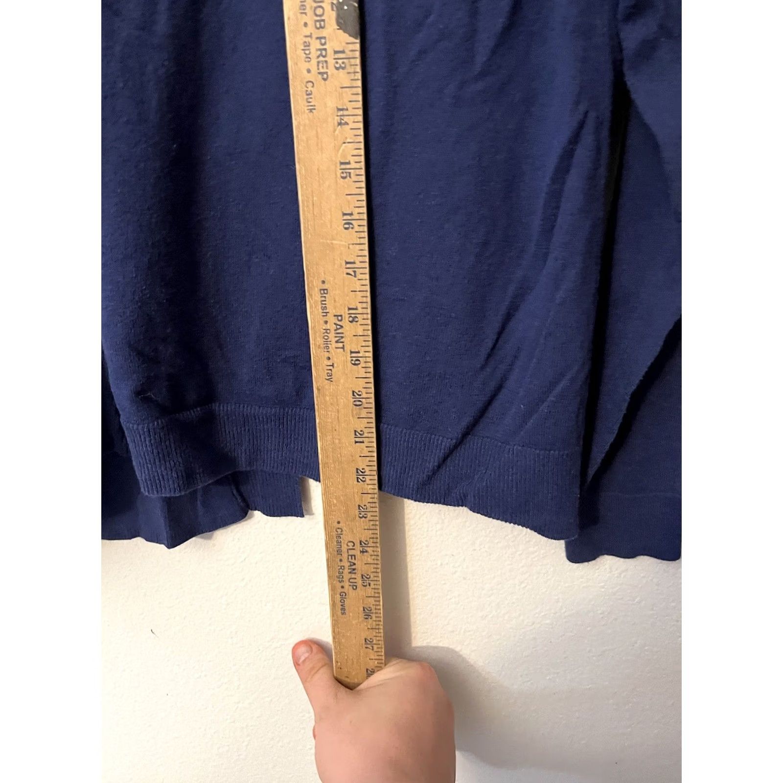 Old Navy Old Navy Cardigan Sweater XL Blue Cotton Solid Women Size XL / US 12-14 / IT 48-50 - 4 Thumbnail