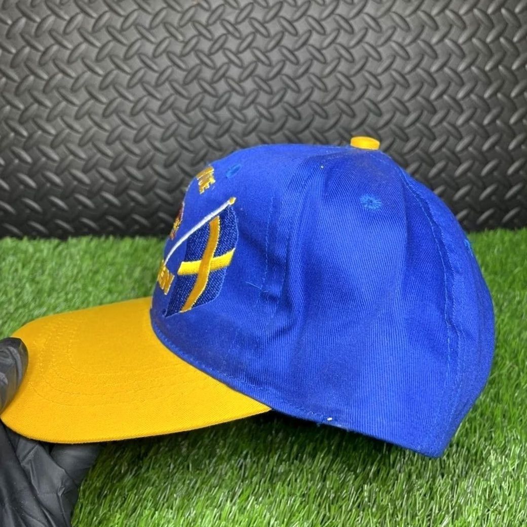 Vintage VINTAGE Sweden Sverige Blue Yellow Snapback Hat AF 90's Men's Free Size Size ONE SIZE - 2 Thumbnail