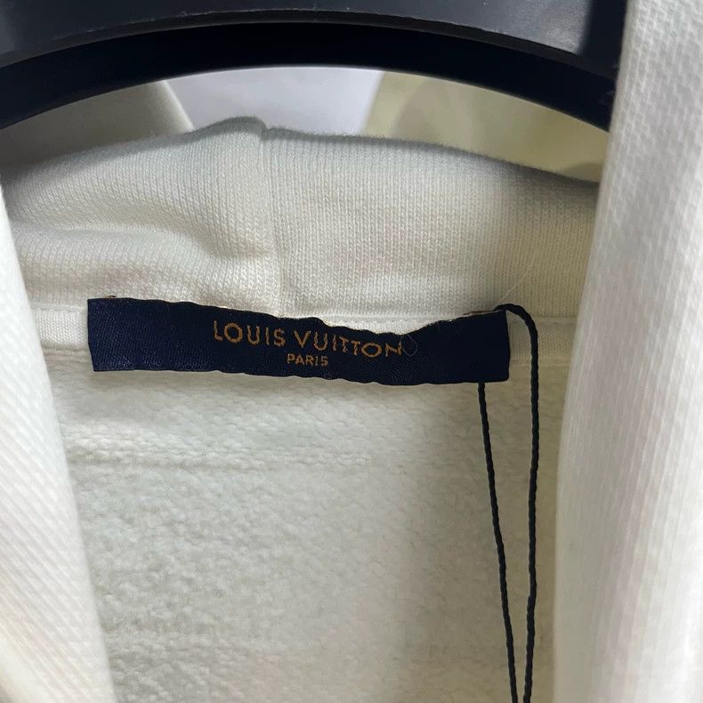 Louis Vuitton Louis Vuitton White Solid Pullover Hooded Long Sleeve hoodi Size US XL / EU 56 / 4 - 2 Thumbnail