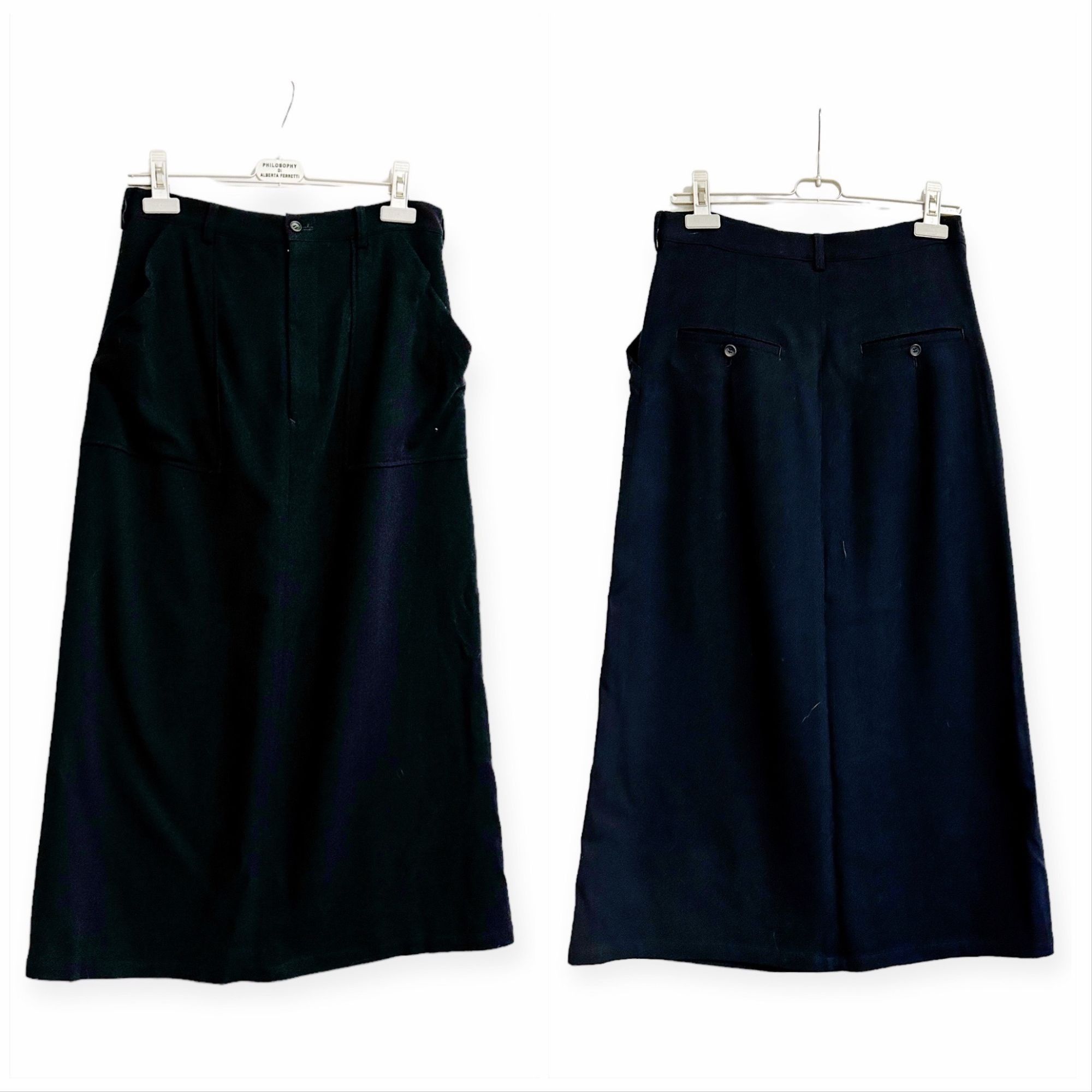 Y's Vintage Y’s Yohji Yamamoto Black wool midi skirt, One size Size 30" / US 8 / IT 44 - 3 Thumbnail