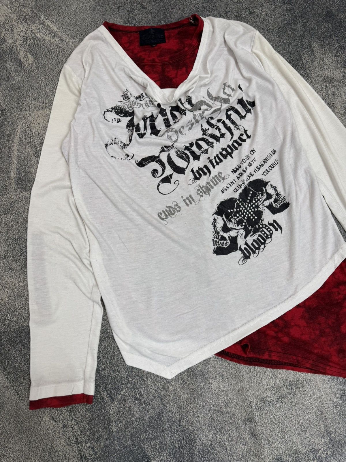 Japanese Brand Beumere poem double Layer punk sleeve Size US M / EU 48-50 / 2 - 2 Thumbnail