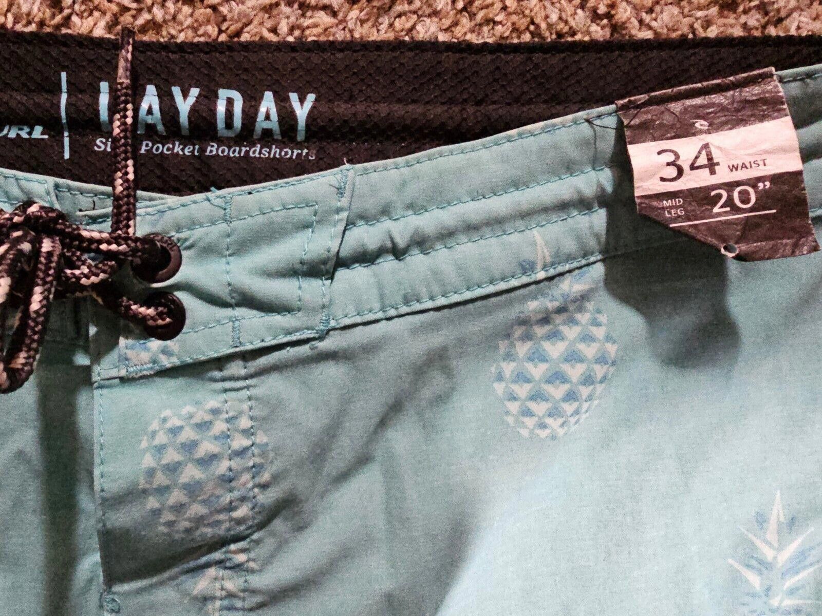 Rip Curl Rip Curl Lay Day Board Shorts 34 Blue Pineapple Swim NWT Size US 32 / EU 48 - 3 Thumbnail