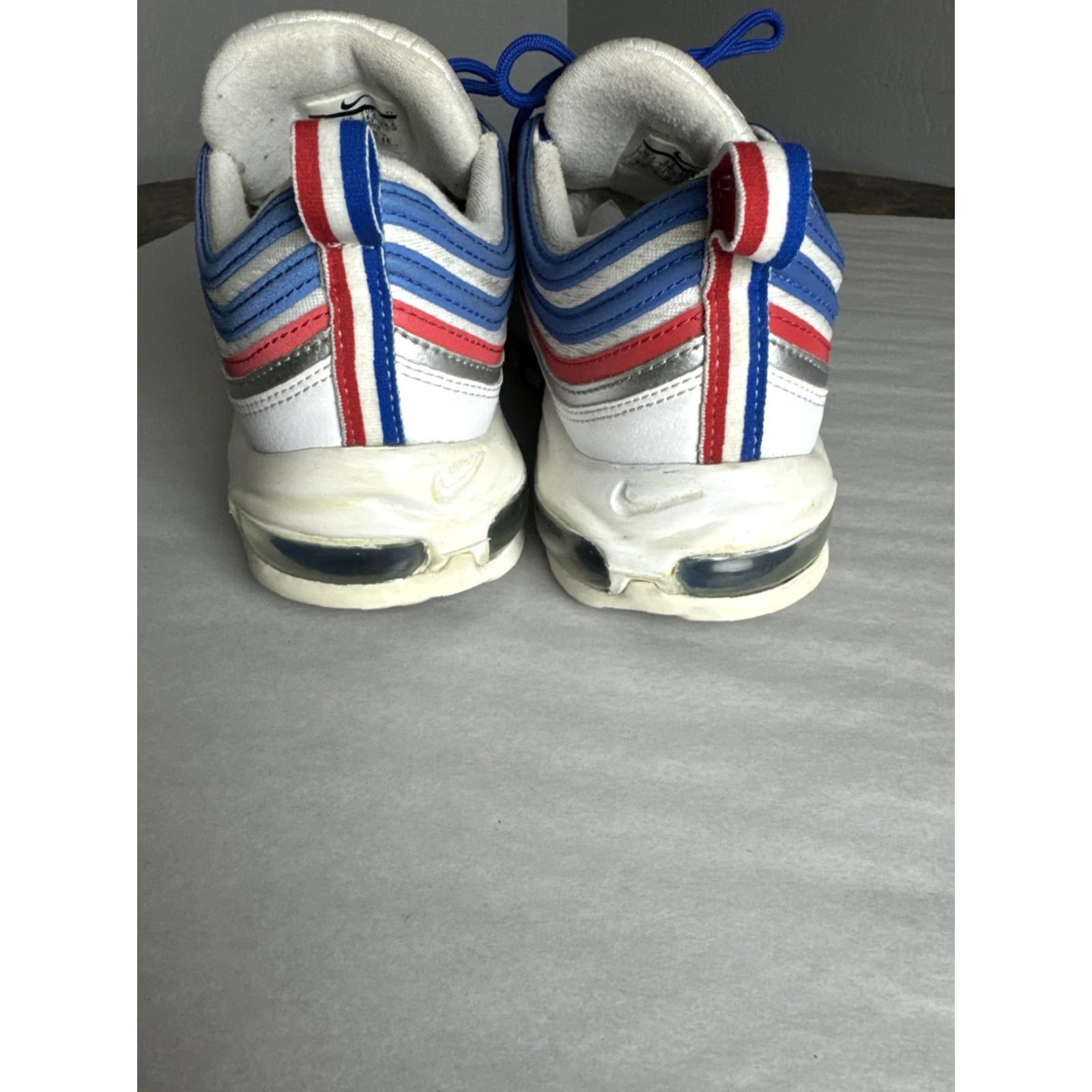 Nike VINTAGE Nike Air Max 97 All Star Jersey Shoes Men 10.5 Red White Blue Stars Sneaker Nike Air Max 97 Men's Shoes Size US L / EU 52-54 / 3 - 7 Thumbnail