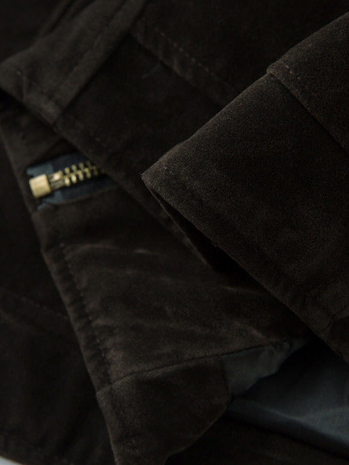 Japanese Brand Fireman Clasp Suede Lapel Bomber Jacket Size US L / EU 52-54 / 3 - 10 Thumbnail