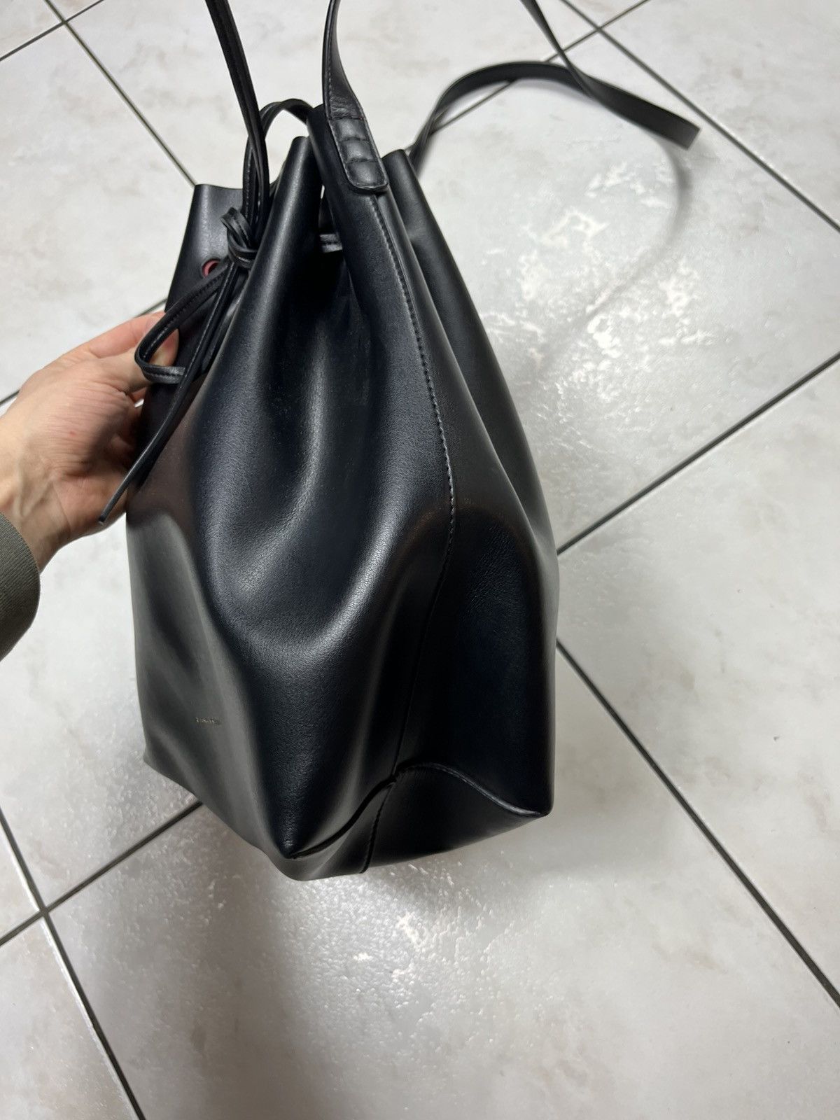 Mansur Gavriel Mansur Gavriel leather bucket bag black red big crossbody Size ONE SIZE - 25 Thumbnail