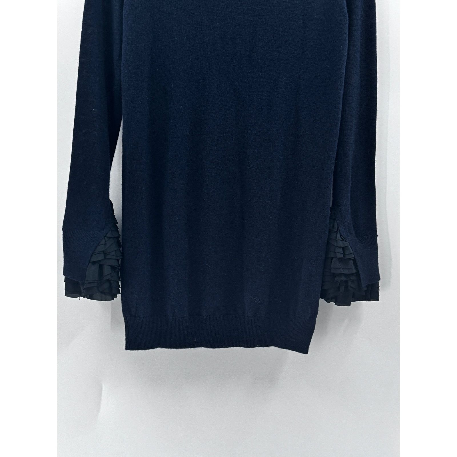 3.1 Phillip Lim 3.1 Philip Lim Coquette Navy Blue Black Ruffle Sweater Small Size S / US 4 / IT 40 - 6 Thumbnail