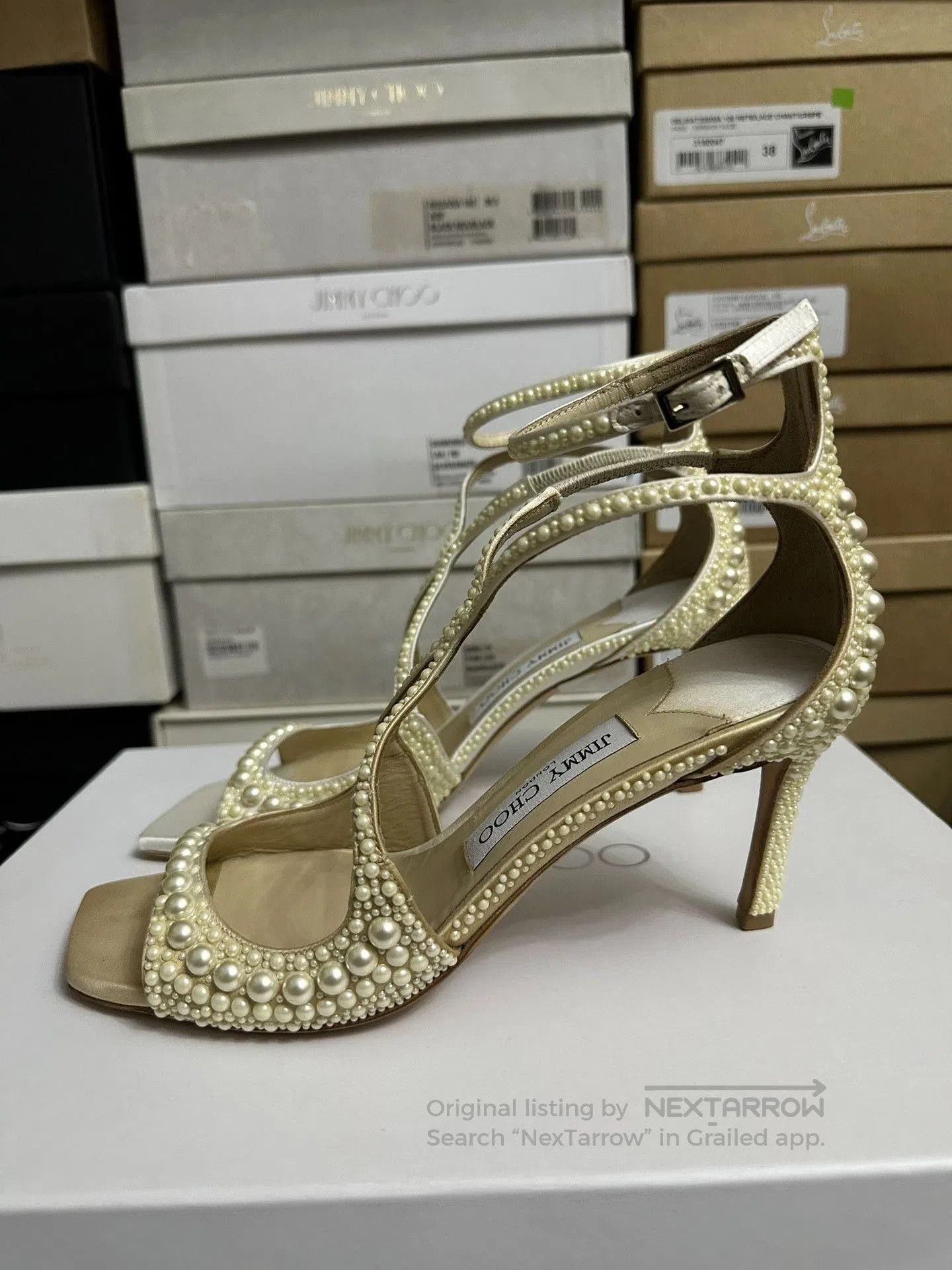 Jimmy Choo Jimmy Choo Pearl High Heels. Size US 7 / IT 37 - 4 Thumbnail